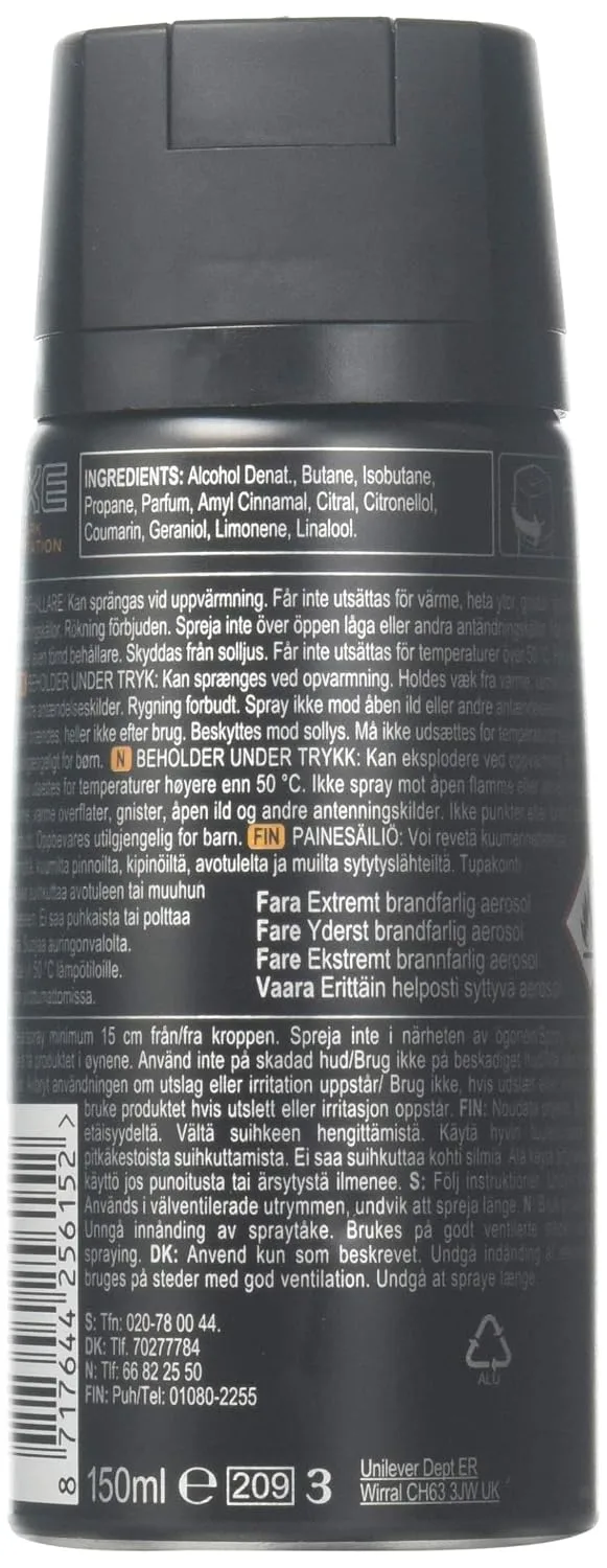 Axe Body Spray Dark Temptation 4Ounce - 4 Pack