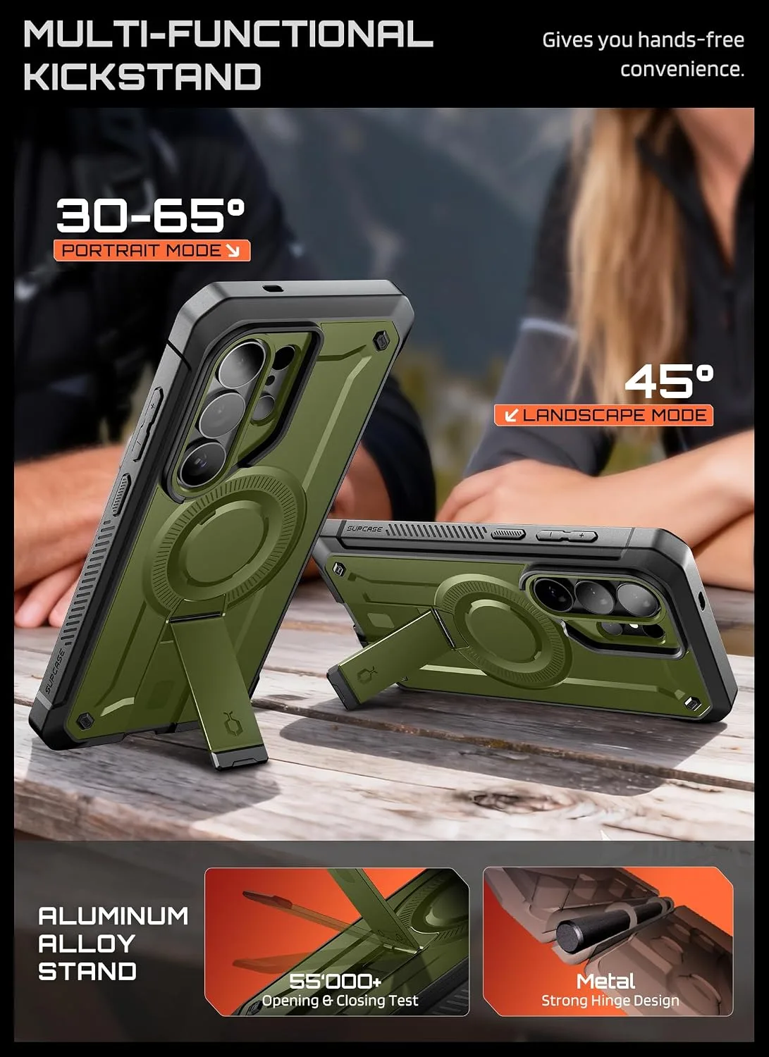 SUPCASE for Samsung Galaxy S26 Ultra Case with Built-in Stand, Green