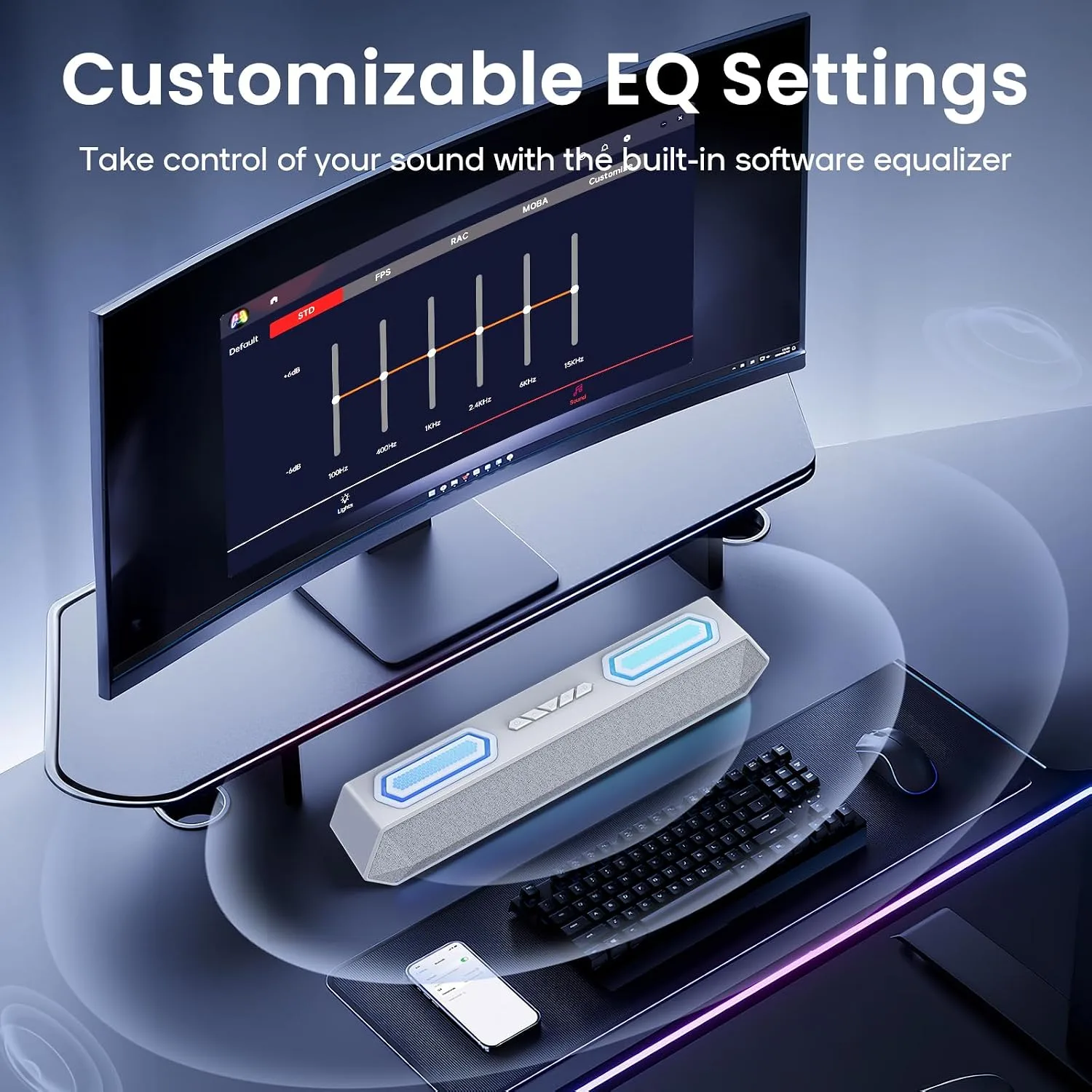 Deeyaple Computer Speakers, 40W PC Speakers for Desktop Monitor BT5.3
