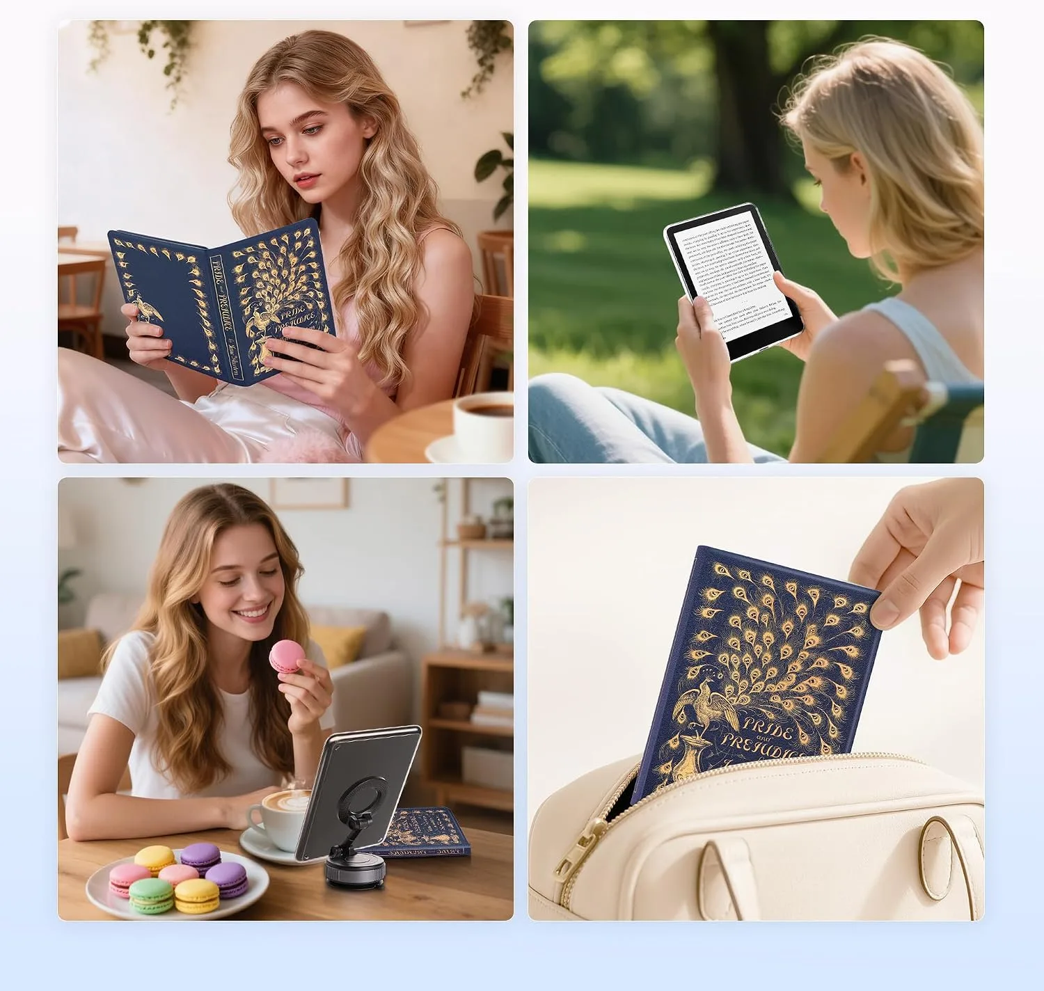 Magnetic Book Cover Case for 7'' Kindle Paperwhite & Colorsoft