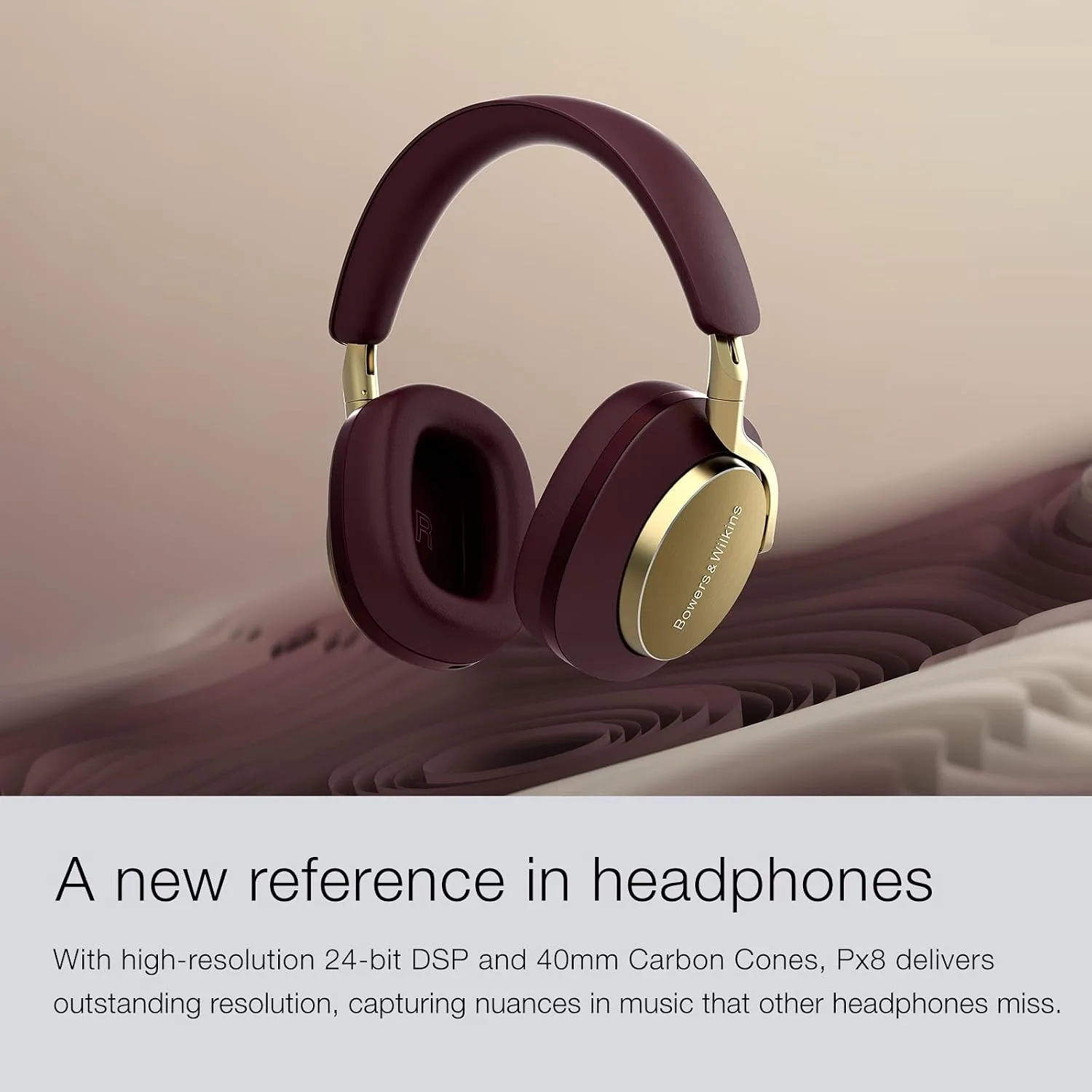 Bowers & Wilkins Px8 Over-Ear Wireless Headphones, Tan