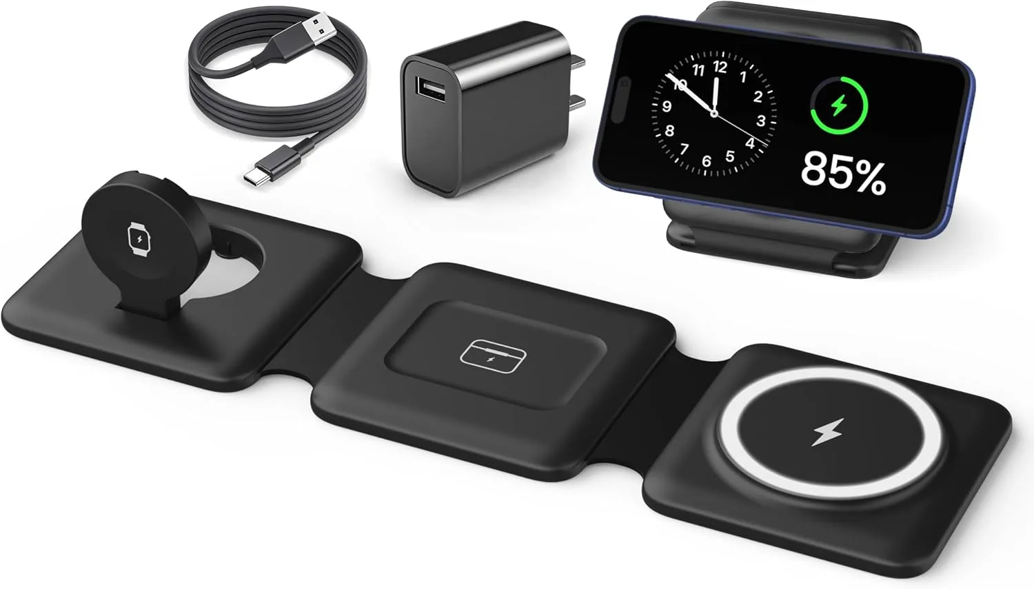Fold Magnetic Wireless Charger for iPhone: Compact Charging Pad Fit Travel