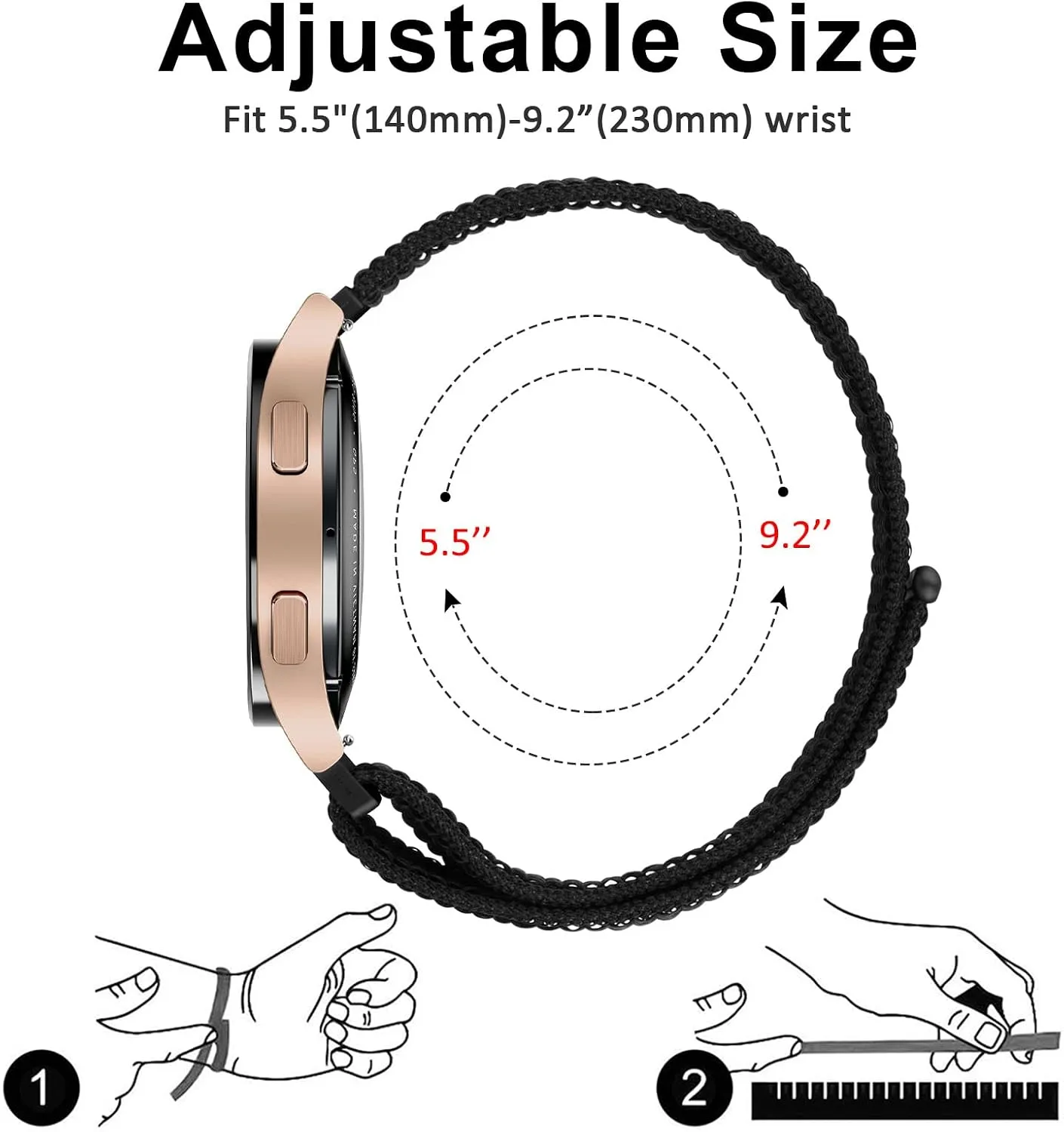 Amzpas Nylon Bands Compatible with COROS PACE 4 / PACE 3 / Pro/APEX 2 Pro/APEX Pro/APEX 46mm Men Women, 22mm Soft Sport Replacement Strap for Coros Pace 4/3 Watch