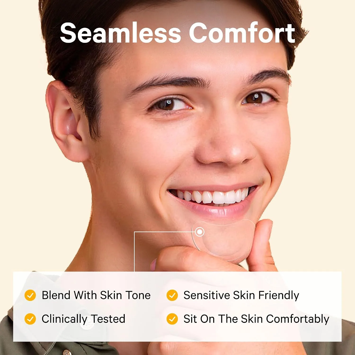 Sosky Chin Pimple Patches Hydrocolloid Acne Patches for Breakouts Large Spot Control Covers for Face Chin & Body Vegan Cruelty Free (12 Count)