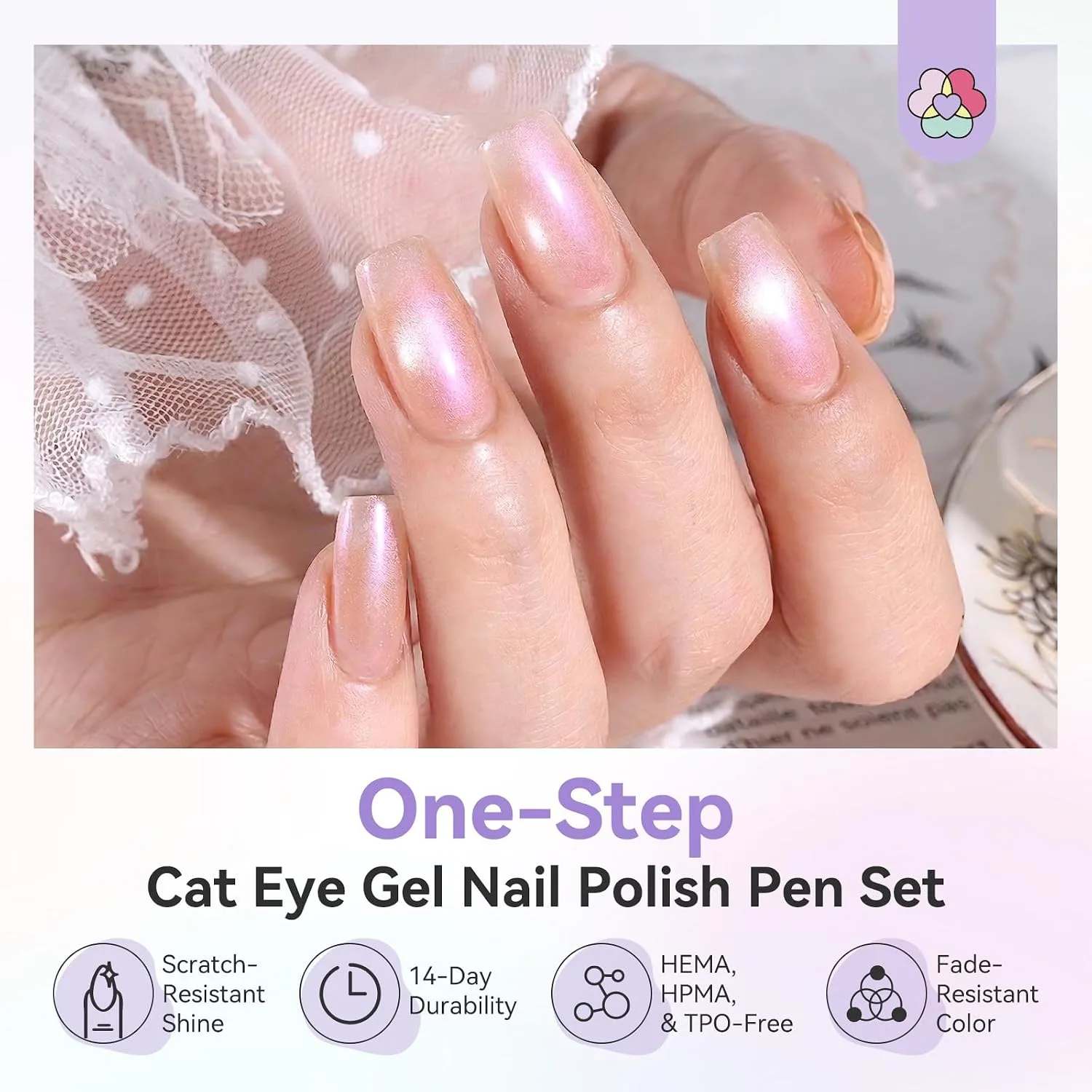 SAVILAND One Step Gel Nail Polish Pen Set, 5 in 1 One Step Gel 6 Colors