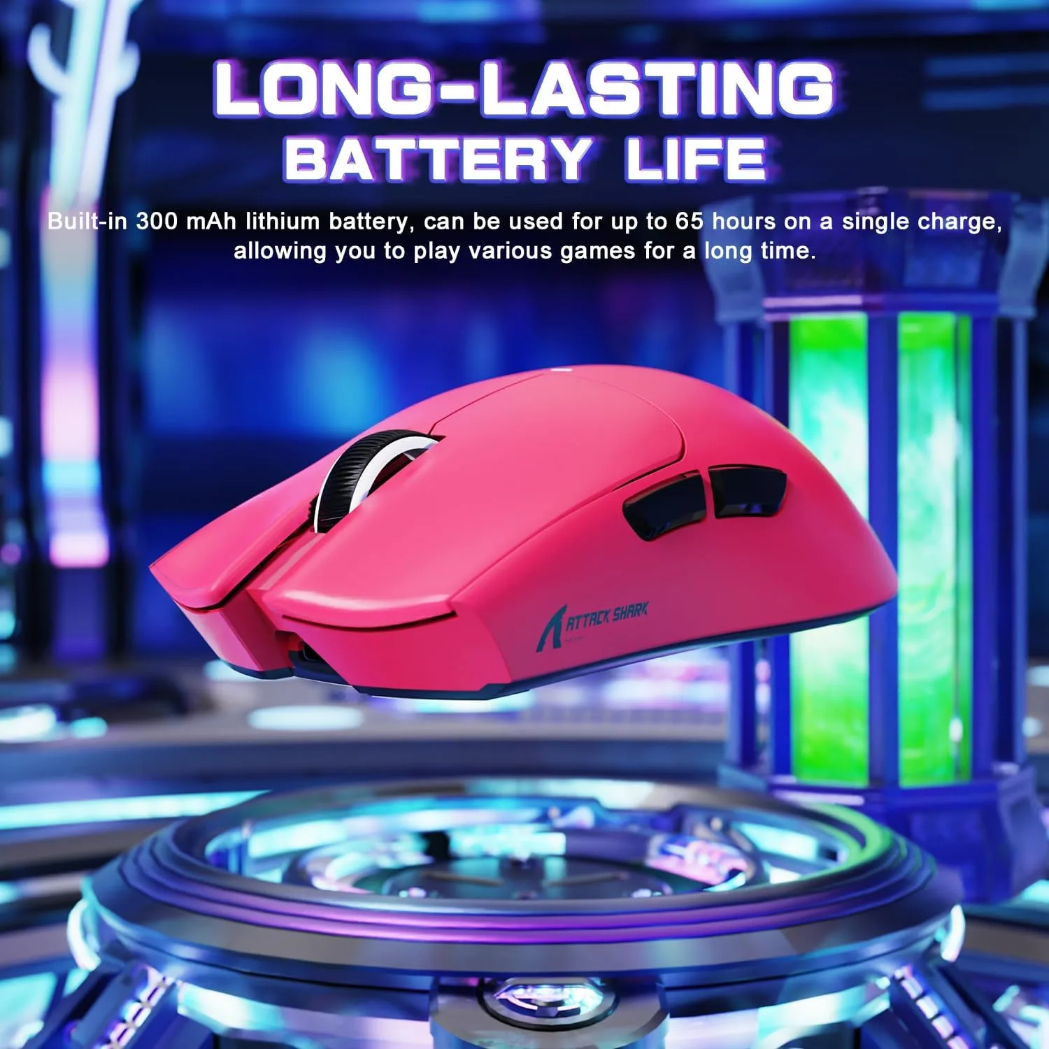 ATTACK SHARK X11 SE Ultra-Light Wireless Gaming Mouse,Berry Red