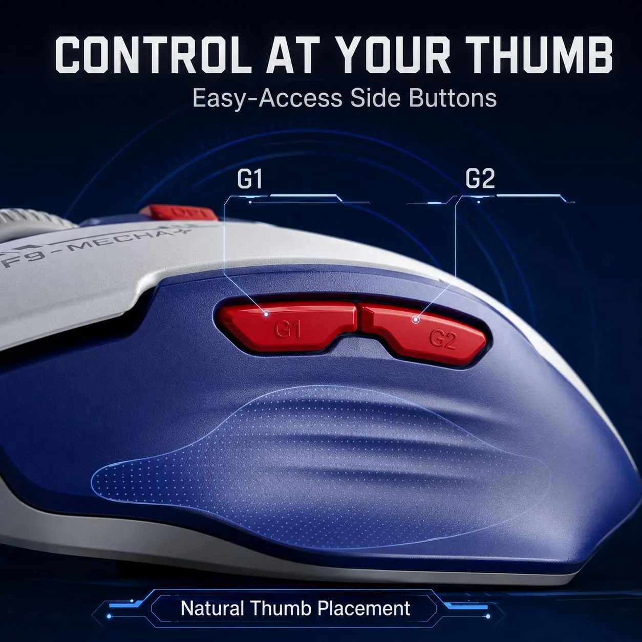 INPHIC A9 Wireless Gaming Mouse, Rechargeable, 12800 DPI