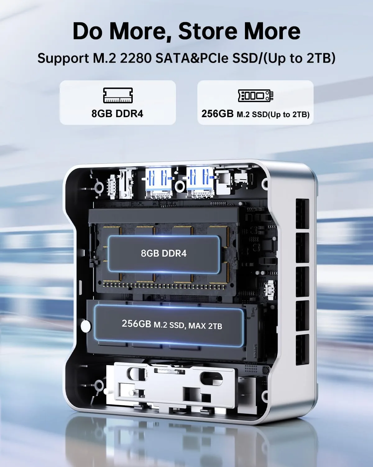 KAMRUI Essenx E2 N150 Mini PC, 8GB DDR4 256GB SSD Mini Computers