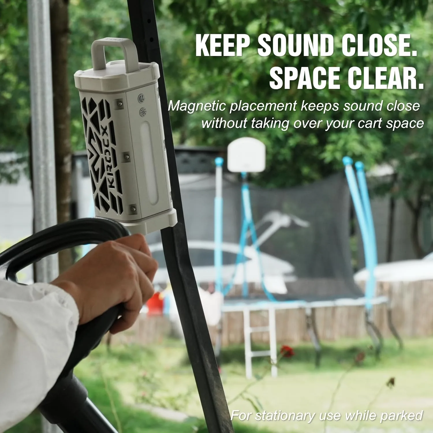 TRAVOR Magnetic Bluetooth Speaker for Patios. Outdoor Kitchen. Golf