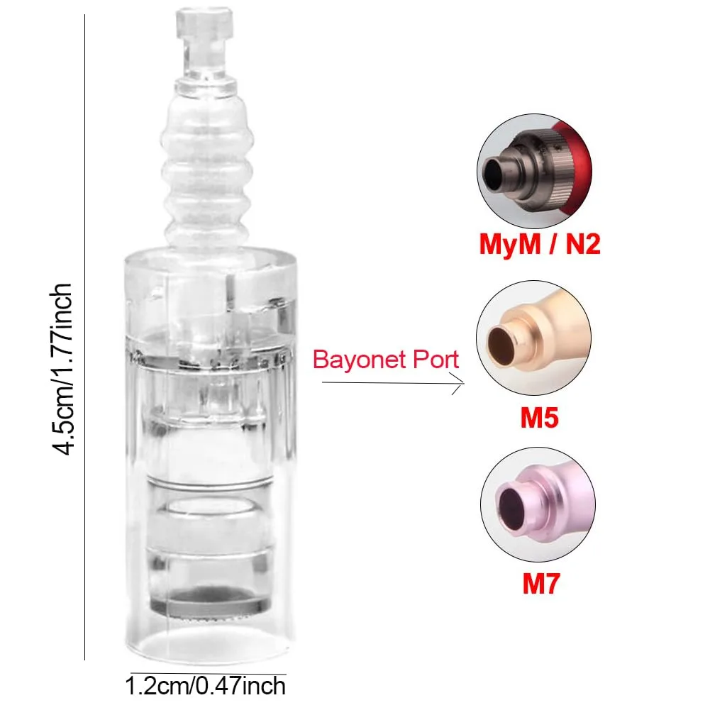 5pcs 5D Silicone Cartridges for Bayonet Microneedle Disposable Replacement N2 M5 M7 Microneedling Pen