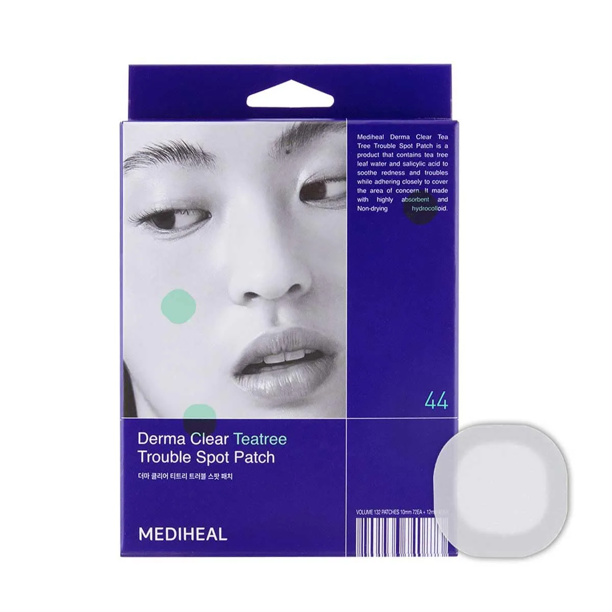 Parche facial Mediheal Derma Clear Tea Tree para acné 44 unidades