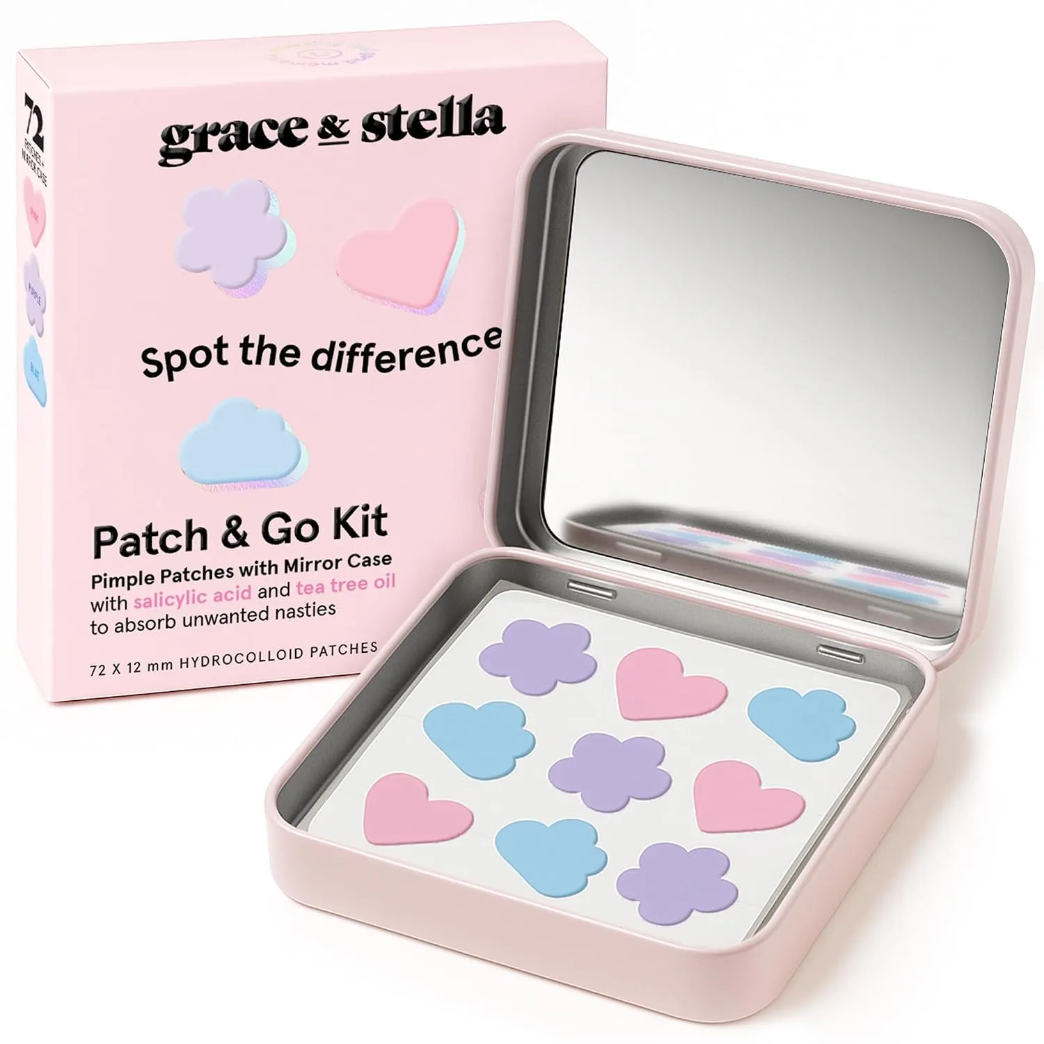 grace & stella Award Winning Pimple Patches for Face -72 Pack Multishape
