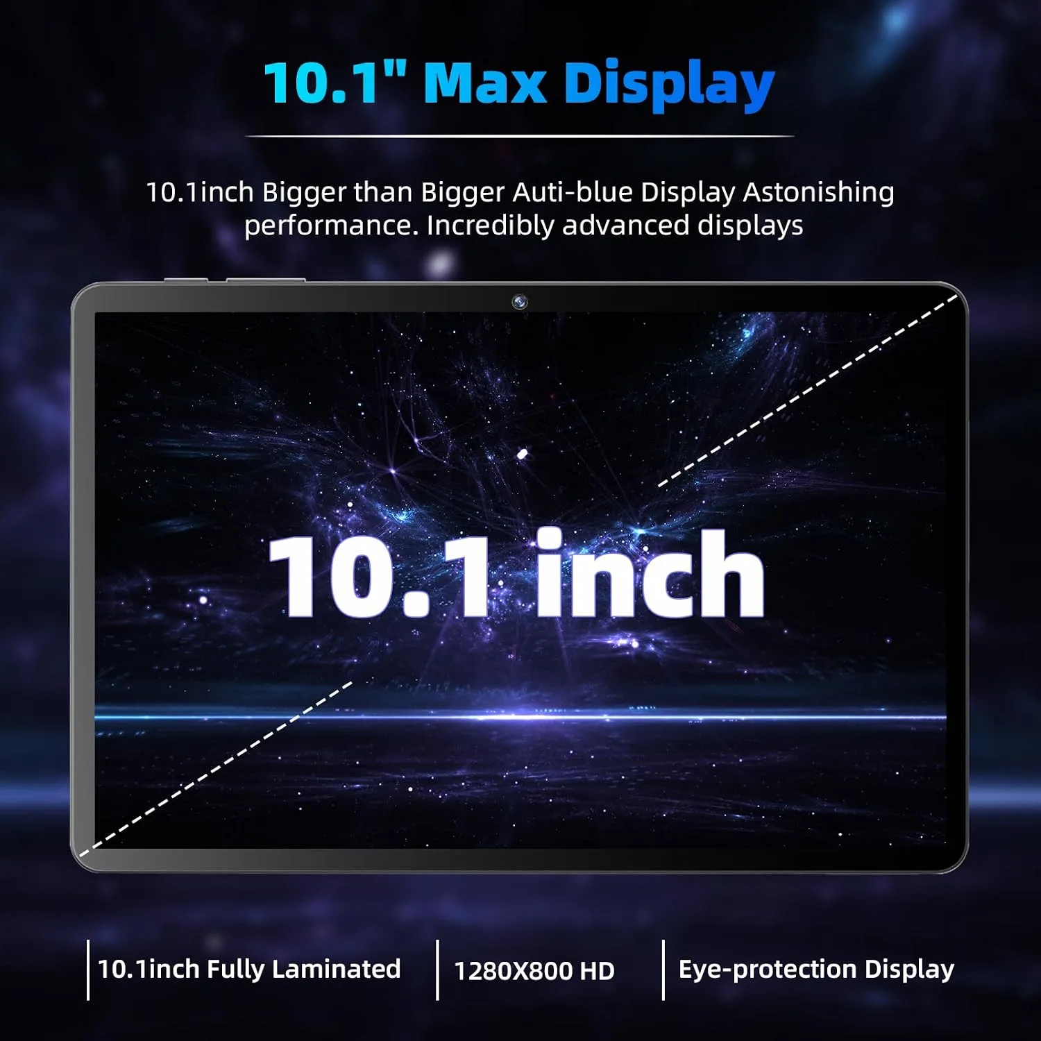 TUOHAITIME Android 16 Tablet,10 inch Tablets, Octa Core CPU, Black