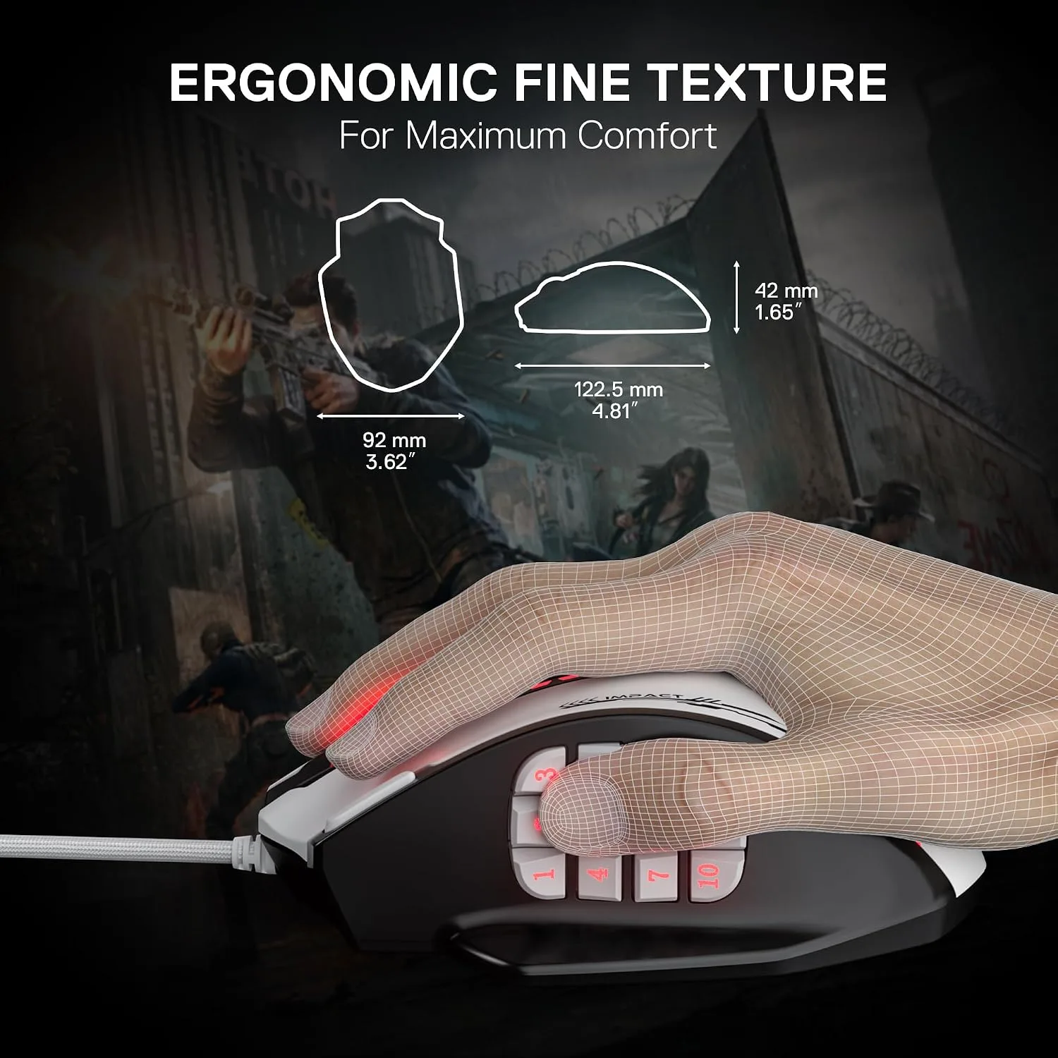 Redragon M908 Wired RGB MMO Gaming Mouse 24000 DPI Remapping Keys