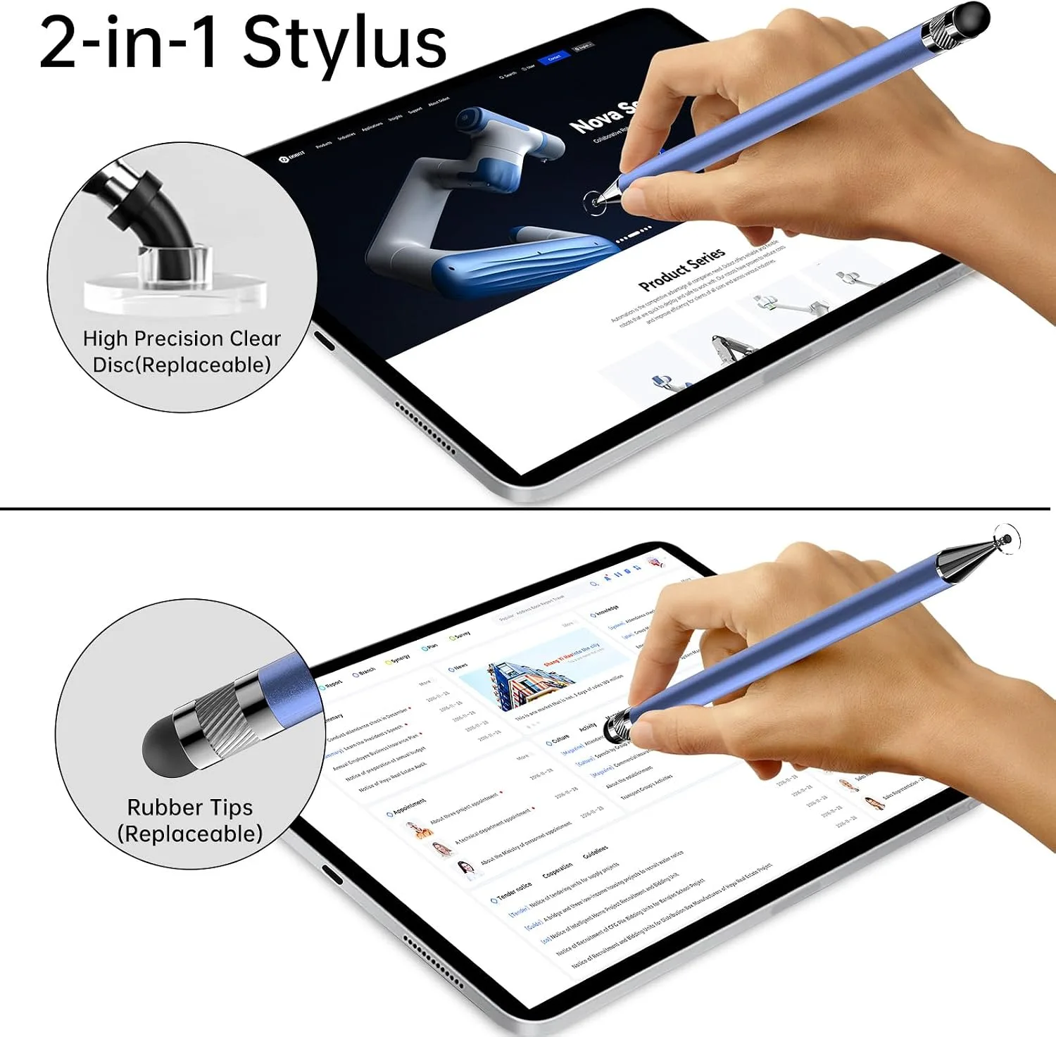 Bopomofo Stylus(5 Pcs),2-in-1 Stylus Pen for Touchscreen,Capacitive Stylus
