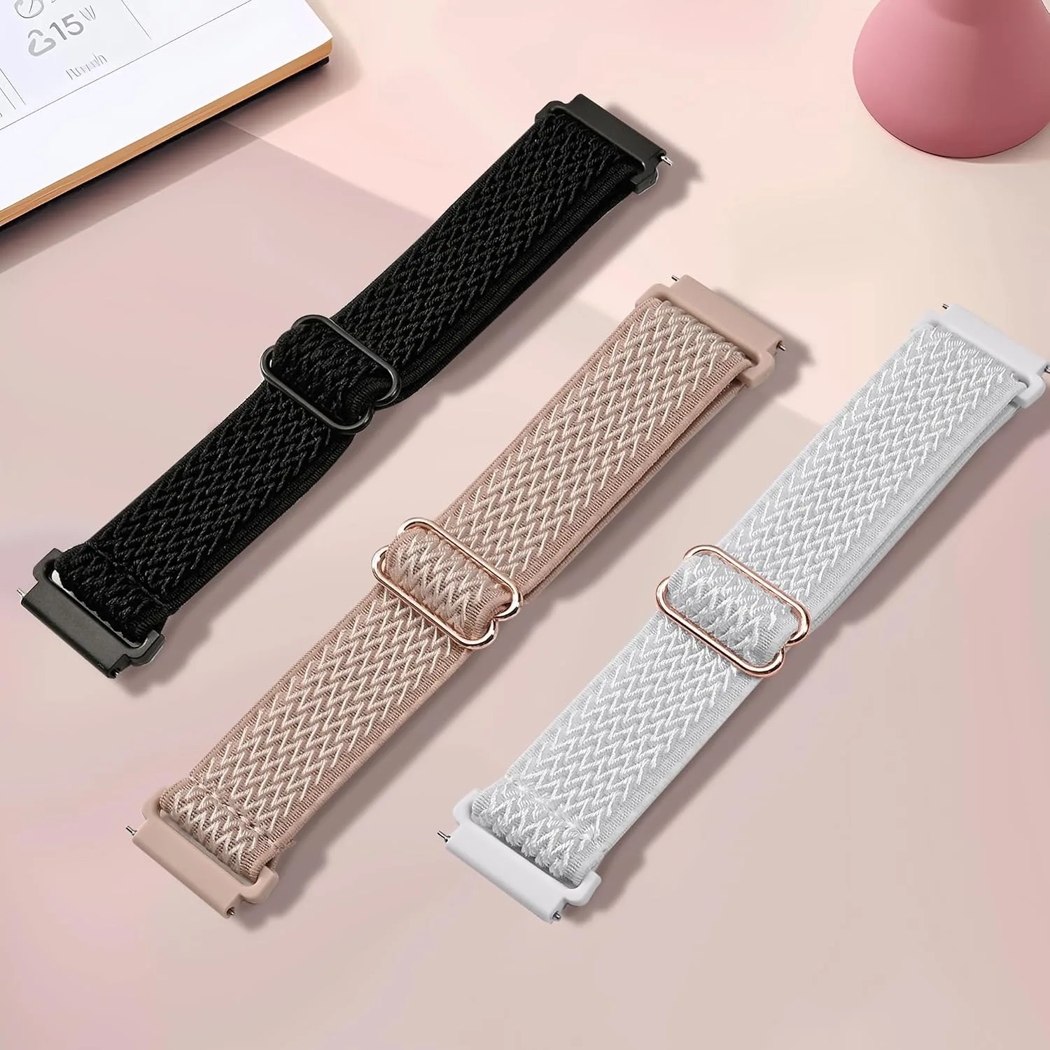 3 Pack Stretchy Nylon Bands for IDW13,IDW16,IDW19 Smartwatch Bands, 22mm Elastic Straps for Fitpolo IDW13/Woneligo W13/FITVII HM57, TOOBUR/ENOMIR/MILOUZ/Gydom/Faweio/Amzhero/Tensky IDW19 Smart Watch for Women Men