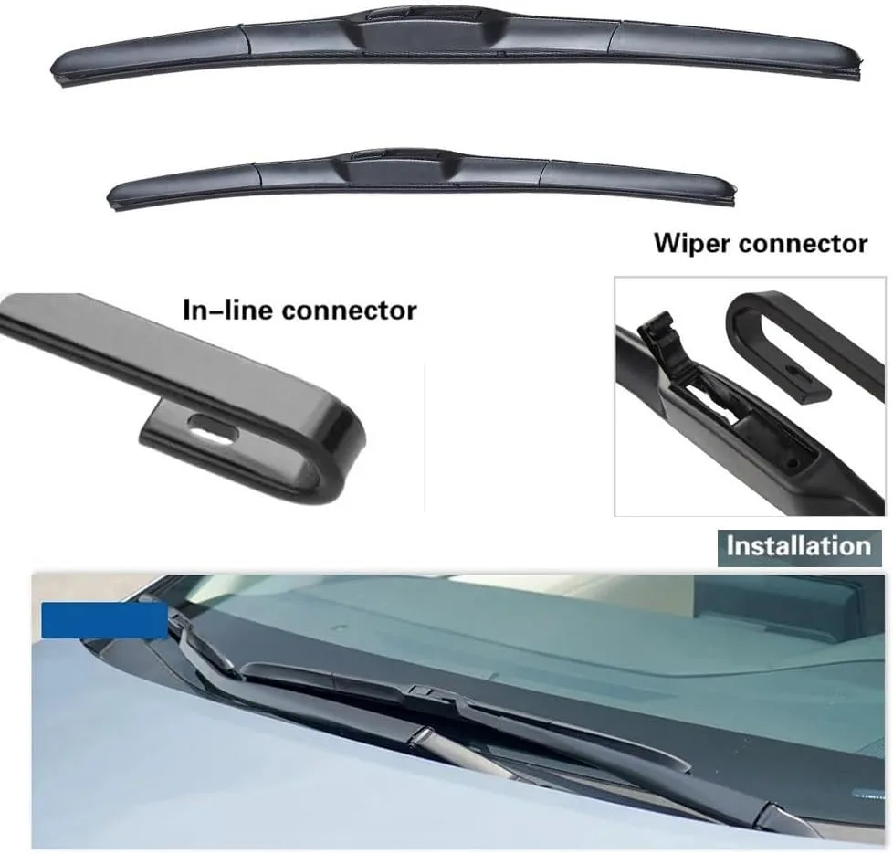 Wiper Front Wiper Blades Compatible with Toyota Hilux AN120 AN130 2015-2023 Windshield Windscreen Window Car Rain Brushes 22"+16"