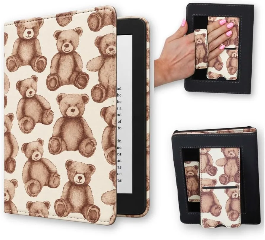 Lash Next Door Bear Hug Kindle 12th Gen & Colorsoft Case Strap & Stand