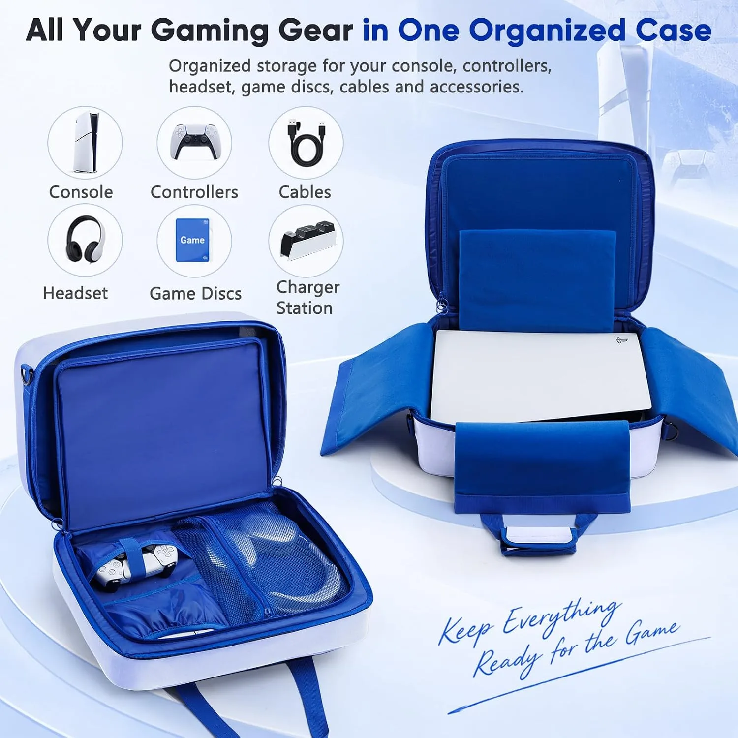 FRECOLSH Carrying Case Compatible with PS5, PS5Pro & PS5 Slim, Travel Bag