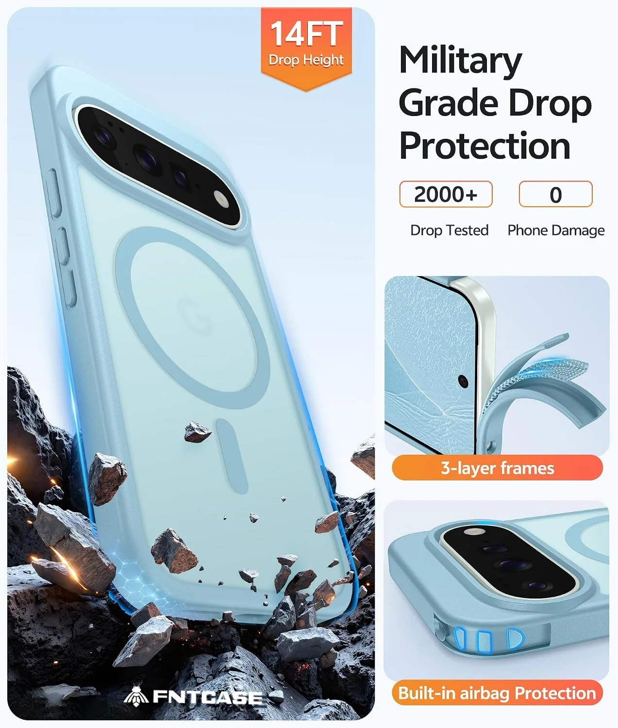 FNTCASE for Google Pixel 11 Pro Case / Pixel 11 Case, with Screen Protector