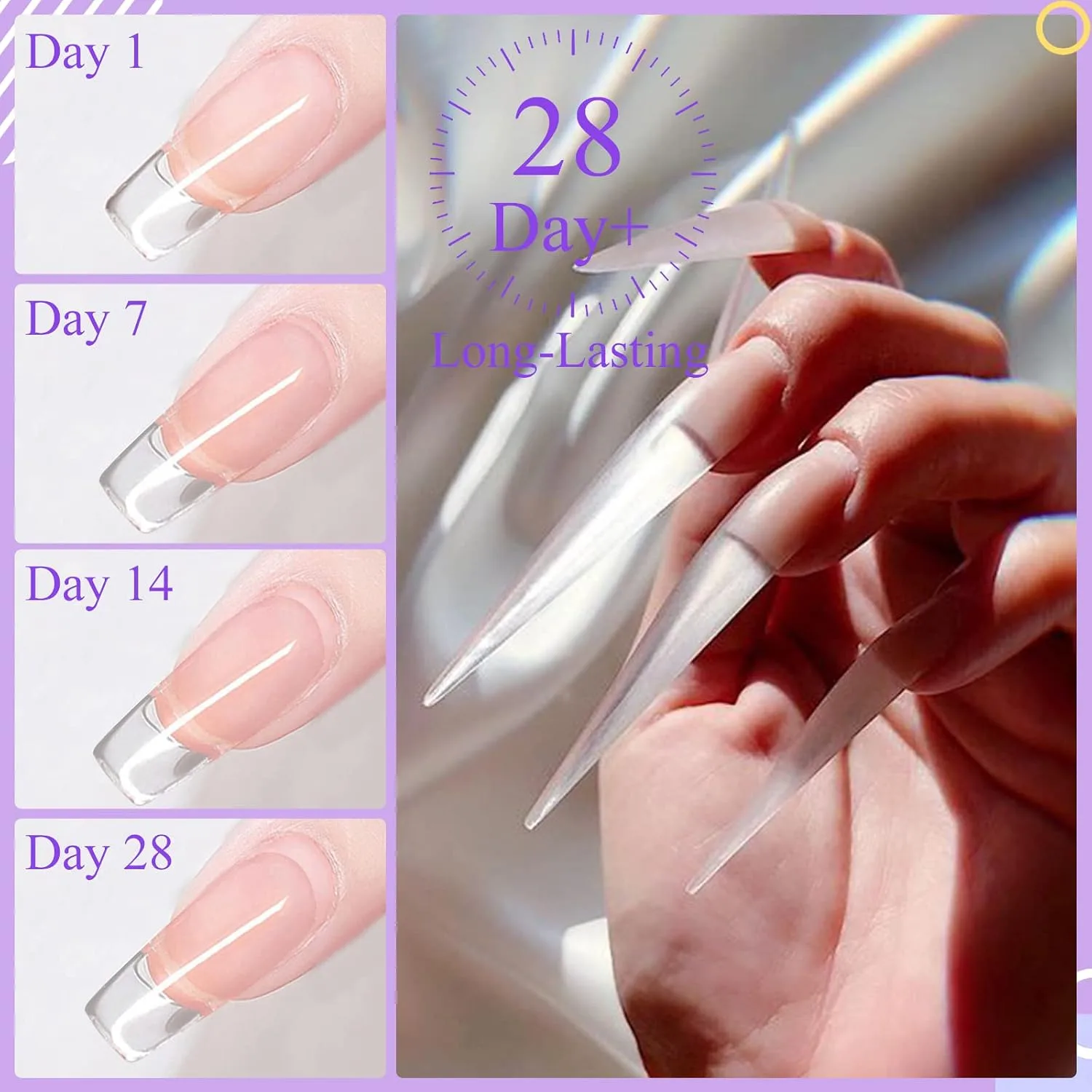 SAVILAND Builder Nail Gel Clear 3.5 oz for Nail Extensions & Manicure Art