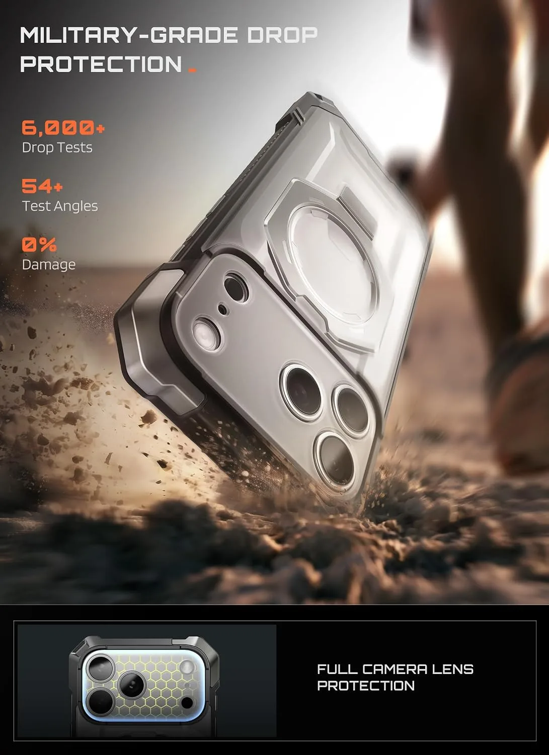SUPCASE for iPhone 18 Pro Max Case/ 17 Pro Max Case with Stand, Gray