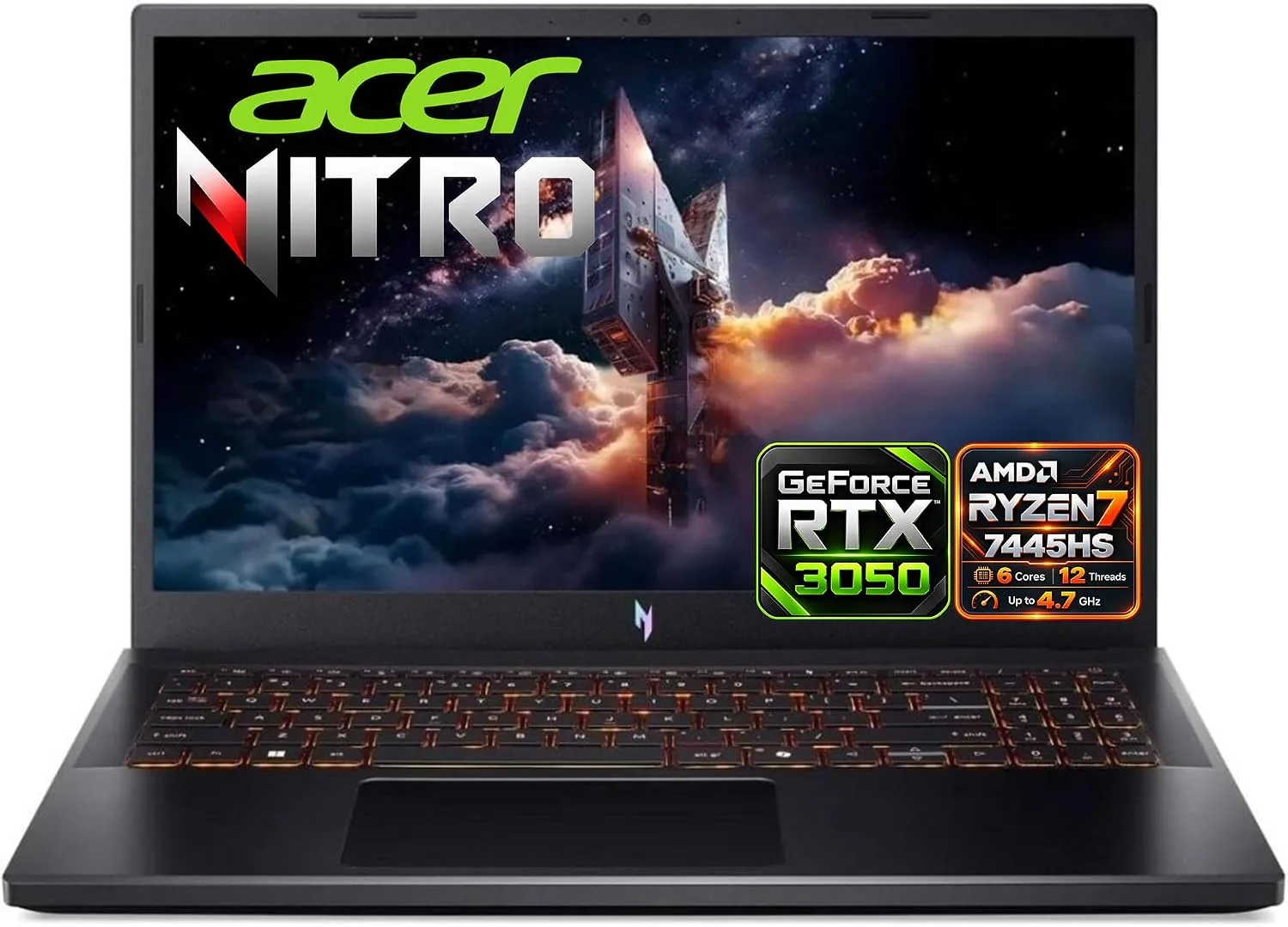Laptop Gamer Acer Nitro V15 Ryzen 7 7445HS 16GB 512GB SSD RTX 3050 15.6" FHD 165Hz