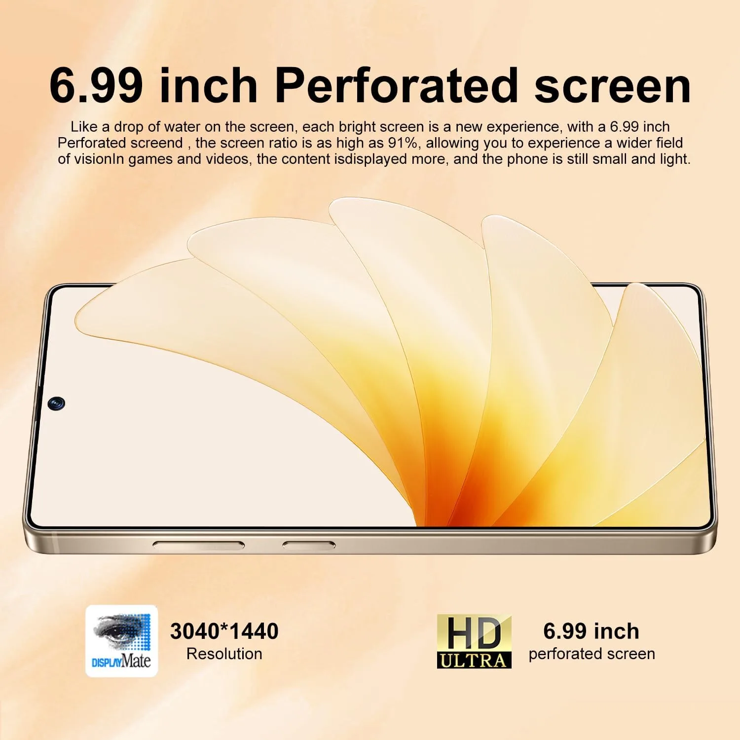 OEJBK I25 Ultra: Powerhouse 16GB/512GB, 2-Day 7000mAh Battery, Huge 6.99" Android 14 Phone w/Built-in Stylus - Your All-in-One Device The Superior Choice (Desert Titanium)