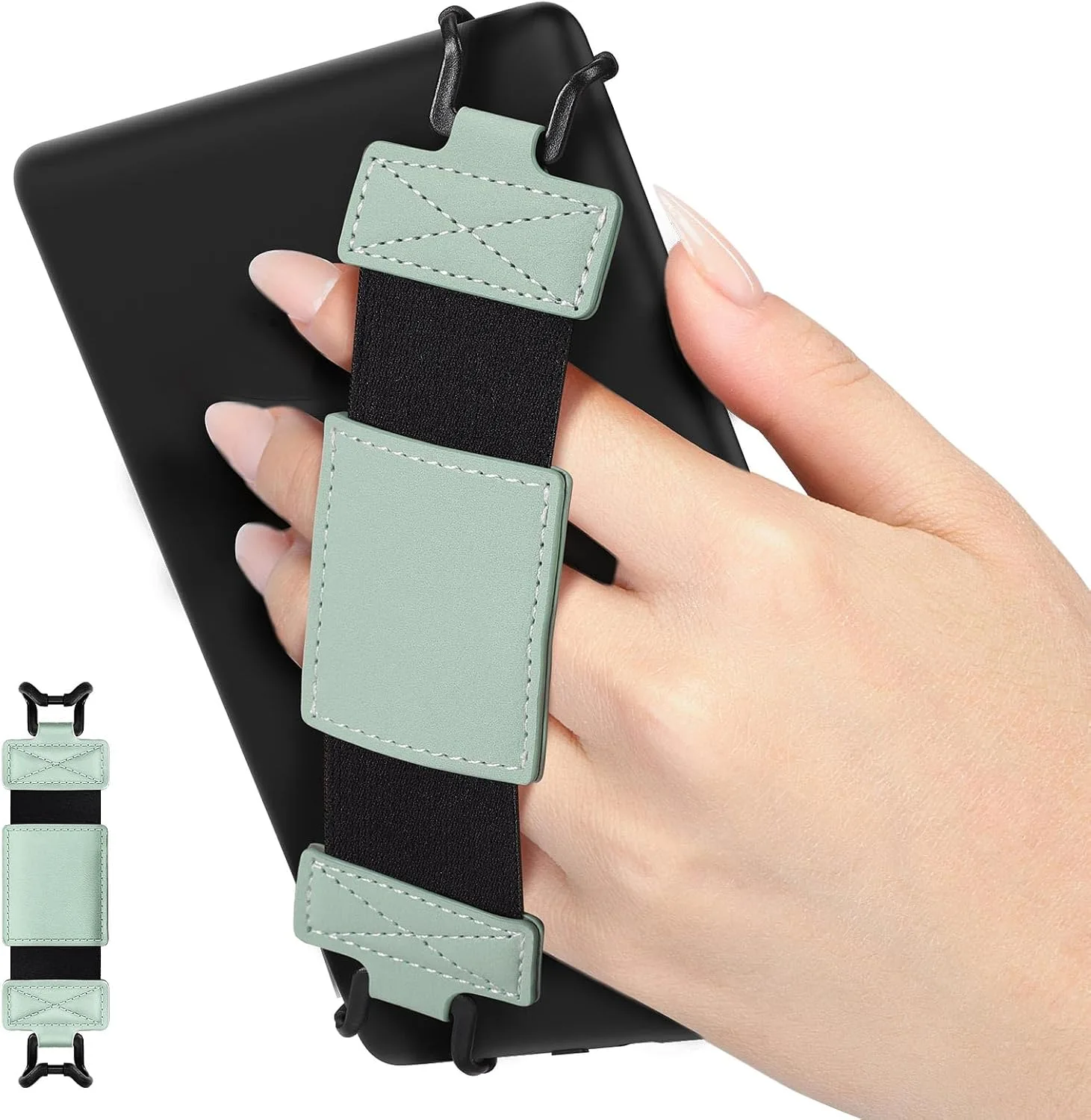 MoKo Soft Hand Strap for 6-8" Kindle eReaders Fire Tablet, Mint Green