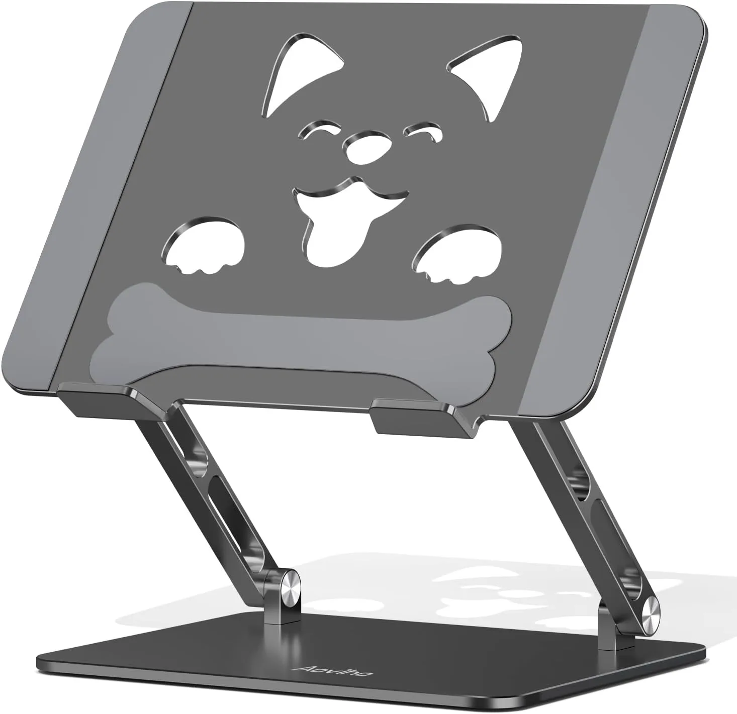 Base para laptop Aoviho aluminio para laptops de 10 a 17.3 pulgadas gris