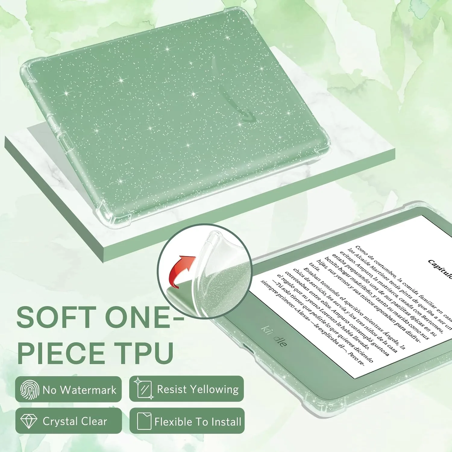 iDLEHANDS Clear Case for 6" Kindle 2024 and 2022 (11 Generation)