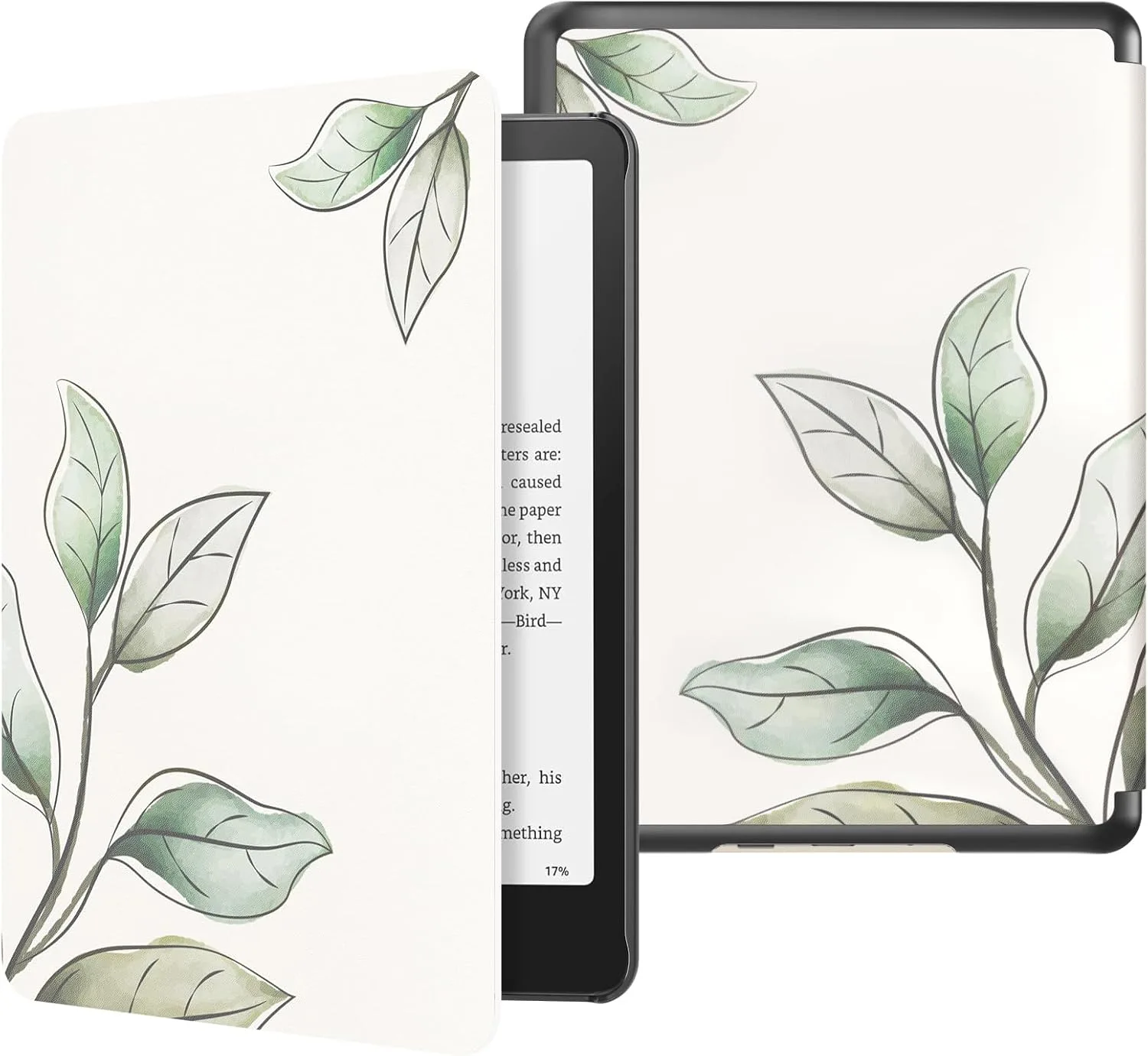 MoKo Case for 7" Kindle Paperwhite 12th Gen 2024/Colorsoft, Leaves