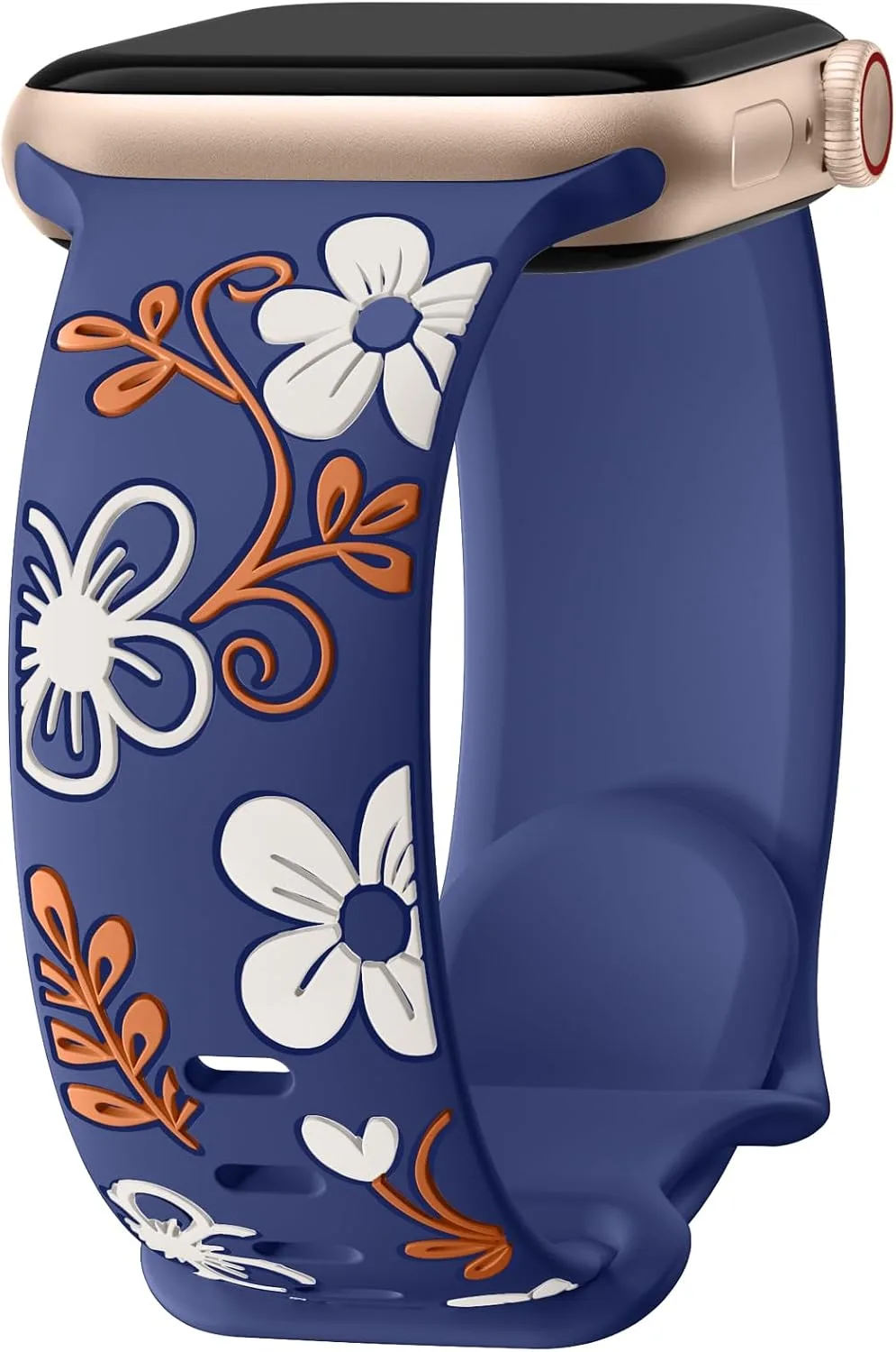 Correa de silicona floral Witzon compatible con Apple Watch para mujer