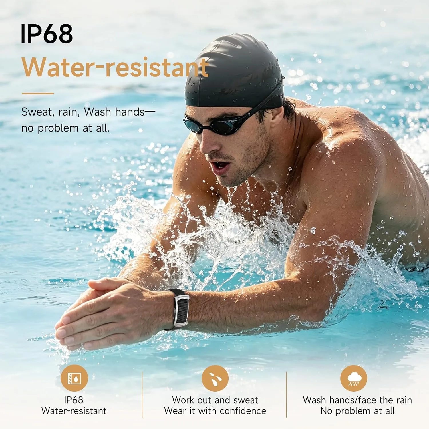 Screenless Fitness Tracker for Men Women, 24/7 Activity Health Tracker