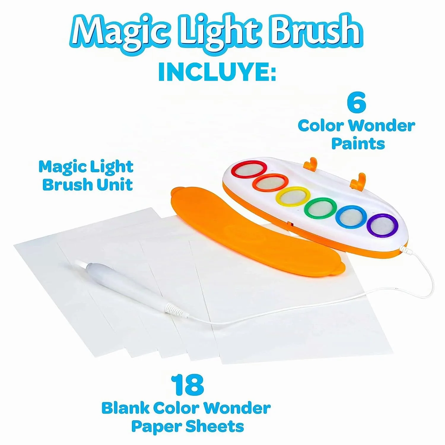 Crayola Color Wonder Magic Light Brush, Mess Free Painting for Kids, Age 3+