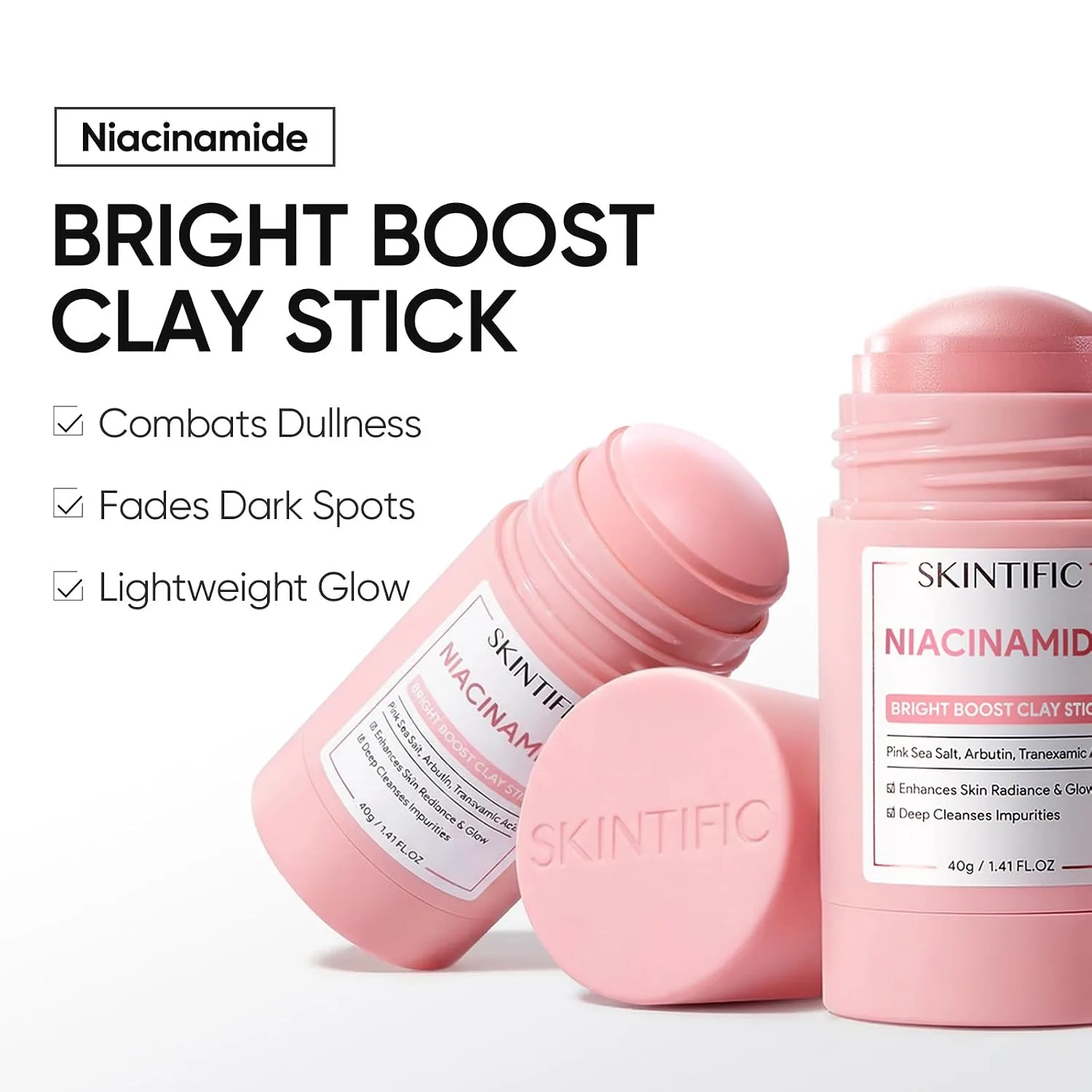 SKINTIFIC Bright Boost Face Mask Stick with Niacinamide & Arbutin