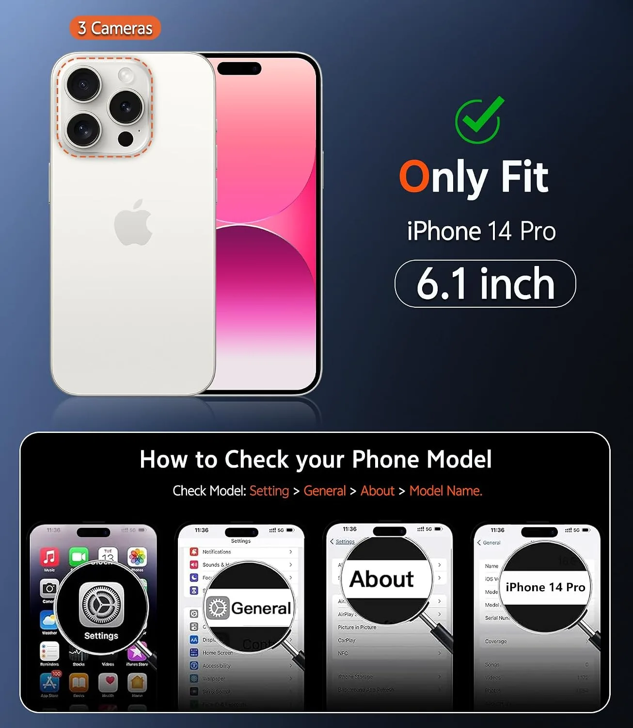 FNTCASE for iPhone 14 Pro Case Compatible with Magsafe Matte Phonecase