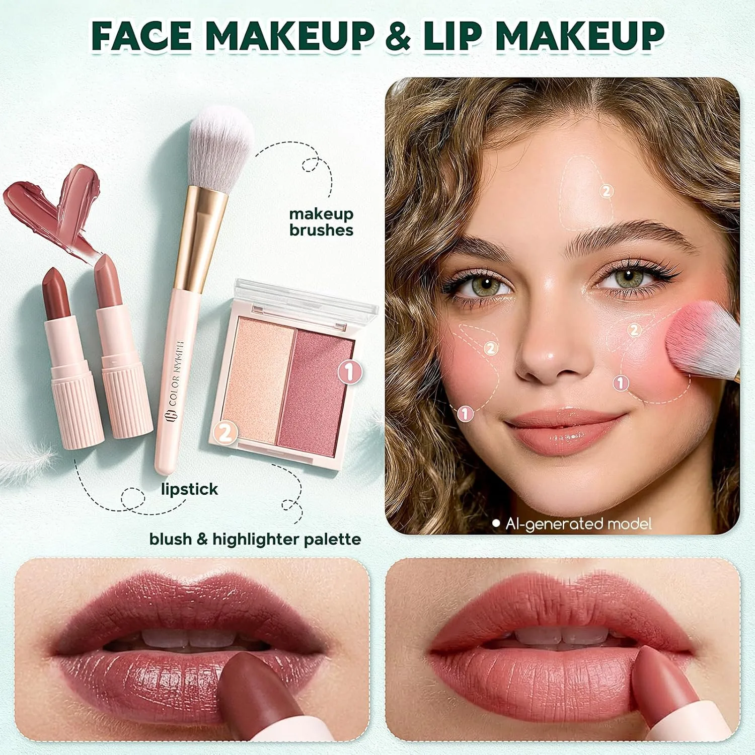 Color Nymph All in One Makeup Kit for Girls, Makeup Set for Teens