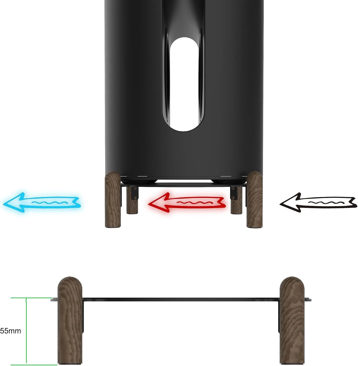 Black Walnut Stand for Sonos Sub Mini (Black Walnut)