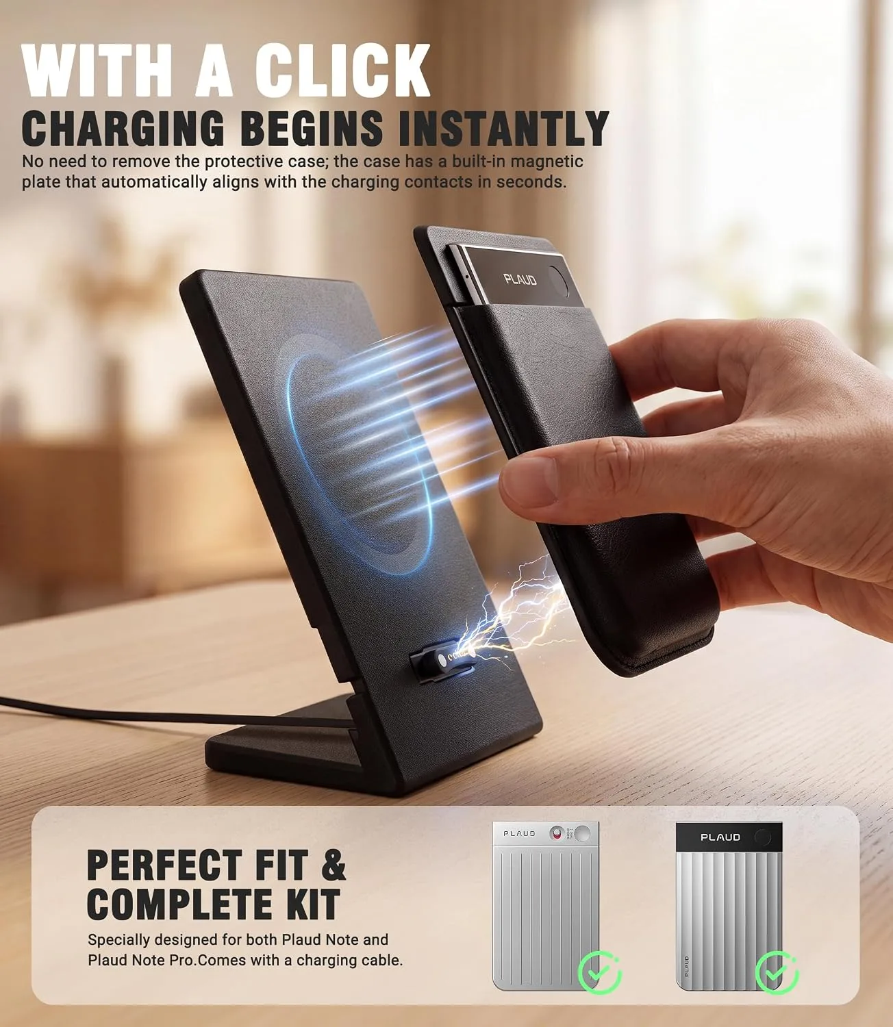 3D Printed Charging Stand Compatible with Plaud Note/Plaud Note Pro