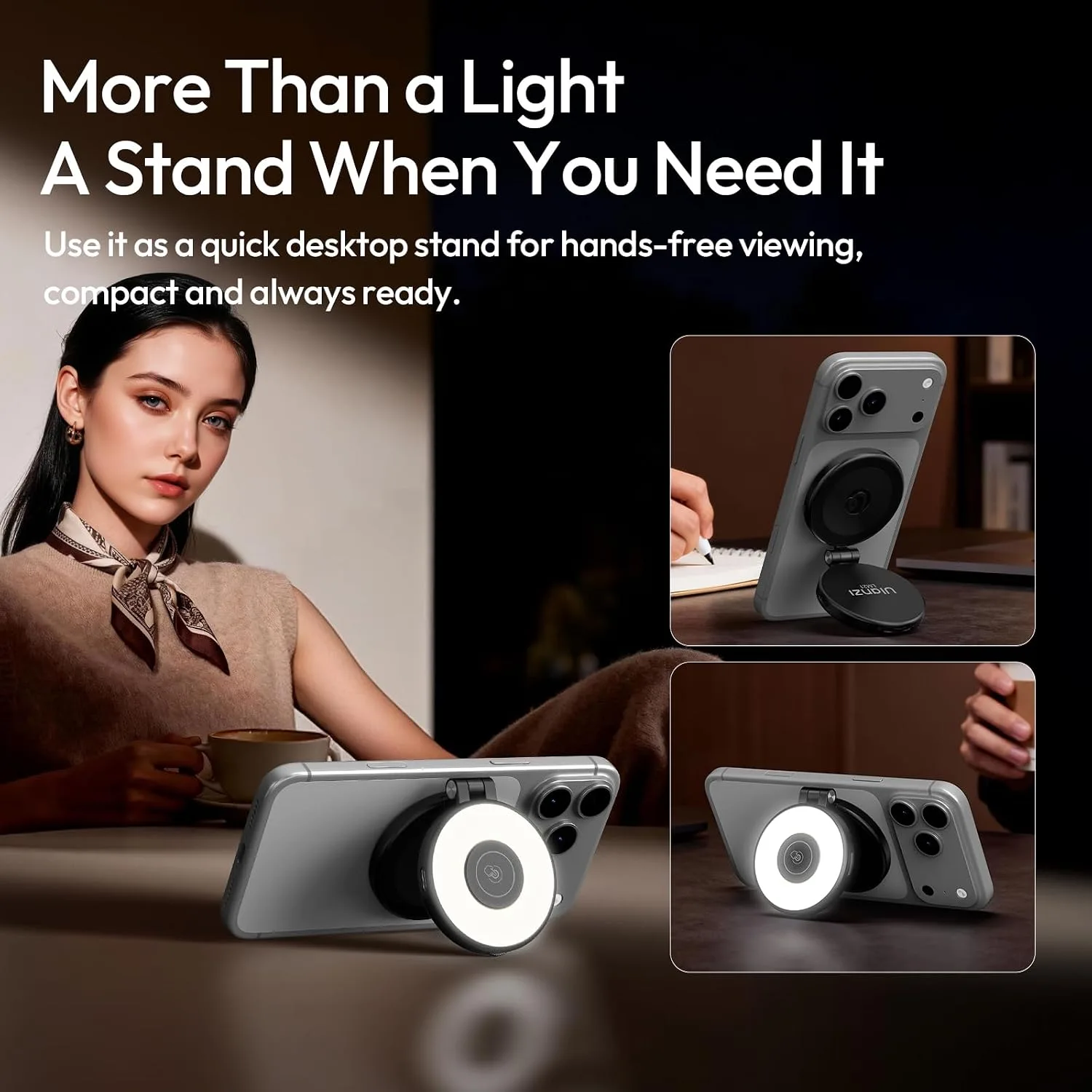 ULANZI LM21 Dual Sided Magnetic Selfie Ring Light for Phone with Magsafe