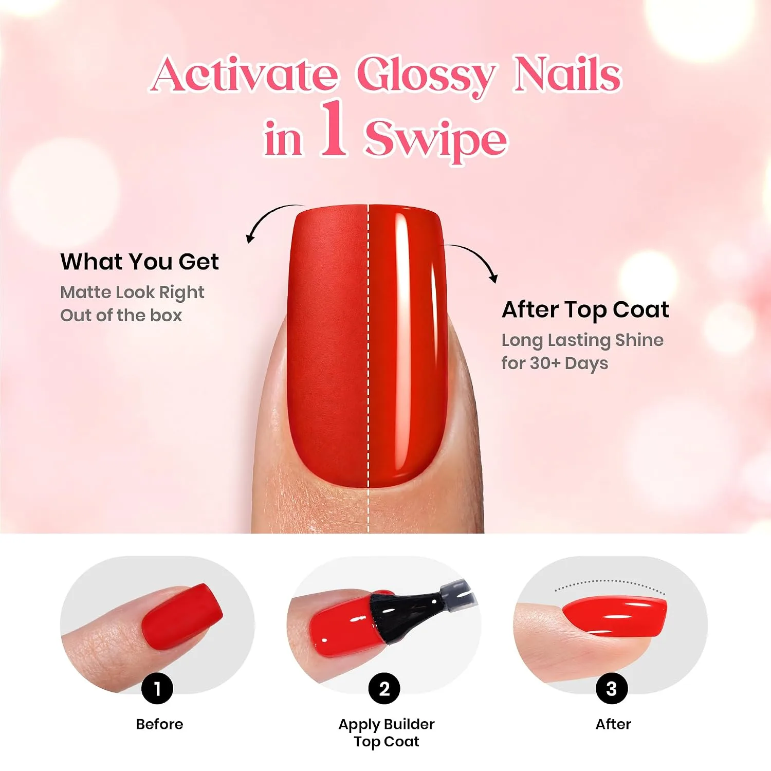Beetles Christmas Press On Nail Tips, 224 Short Squoval, 16 Sizes