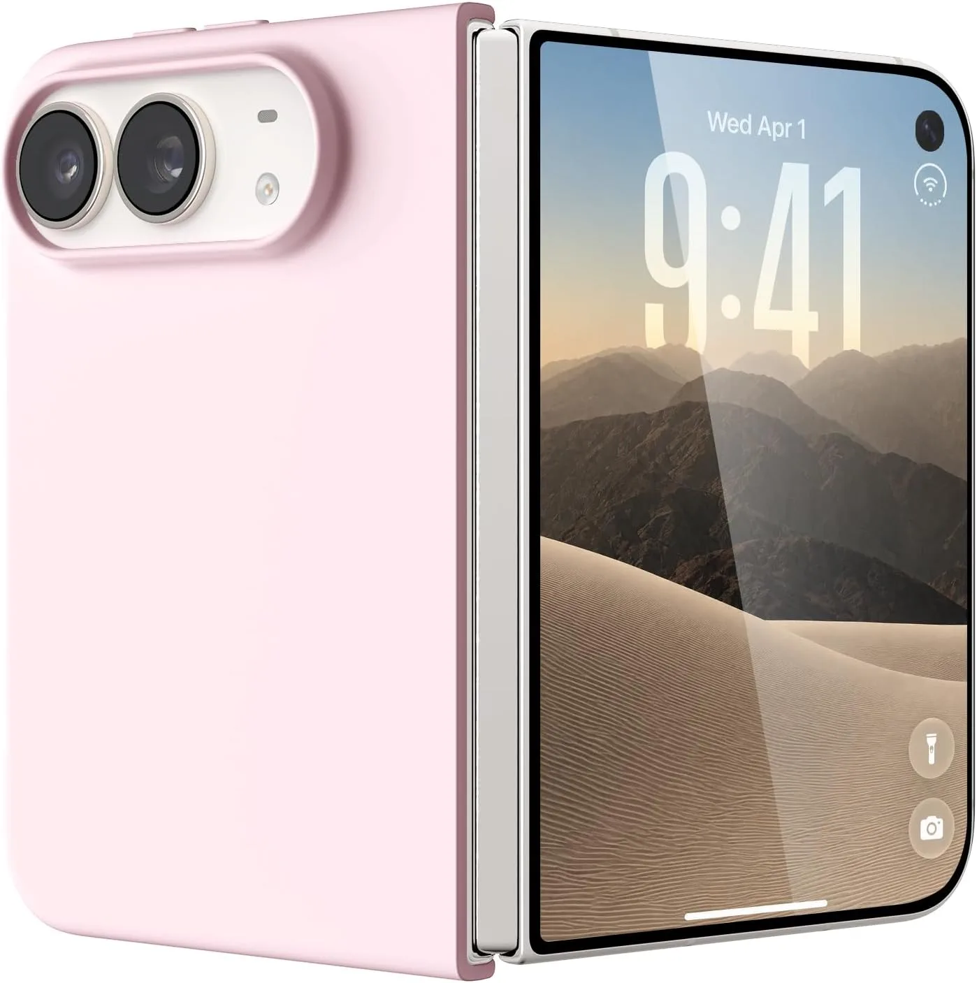 Funda para iPhone Ornarto Duo Liquid Silicone Slim Rosa Tiza