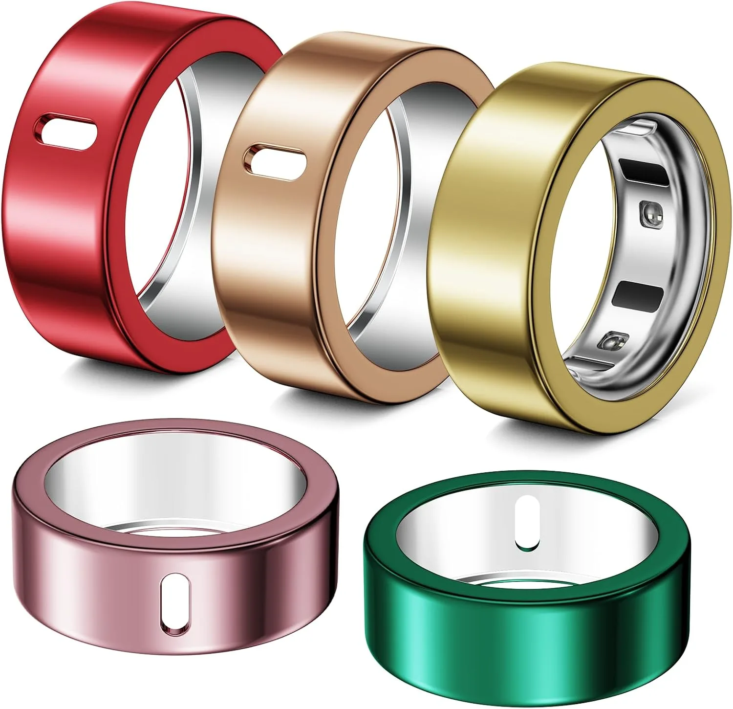 Protector para anillo Hexasider compatible con Oura Ring 4/3 talla 8 pack 5