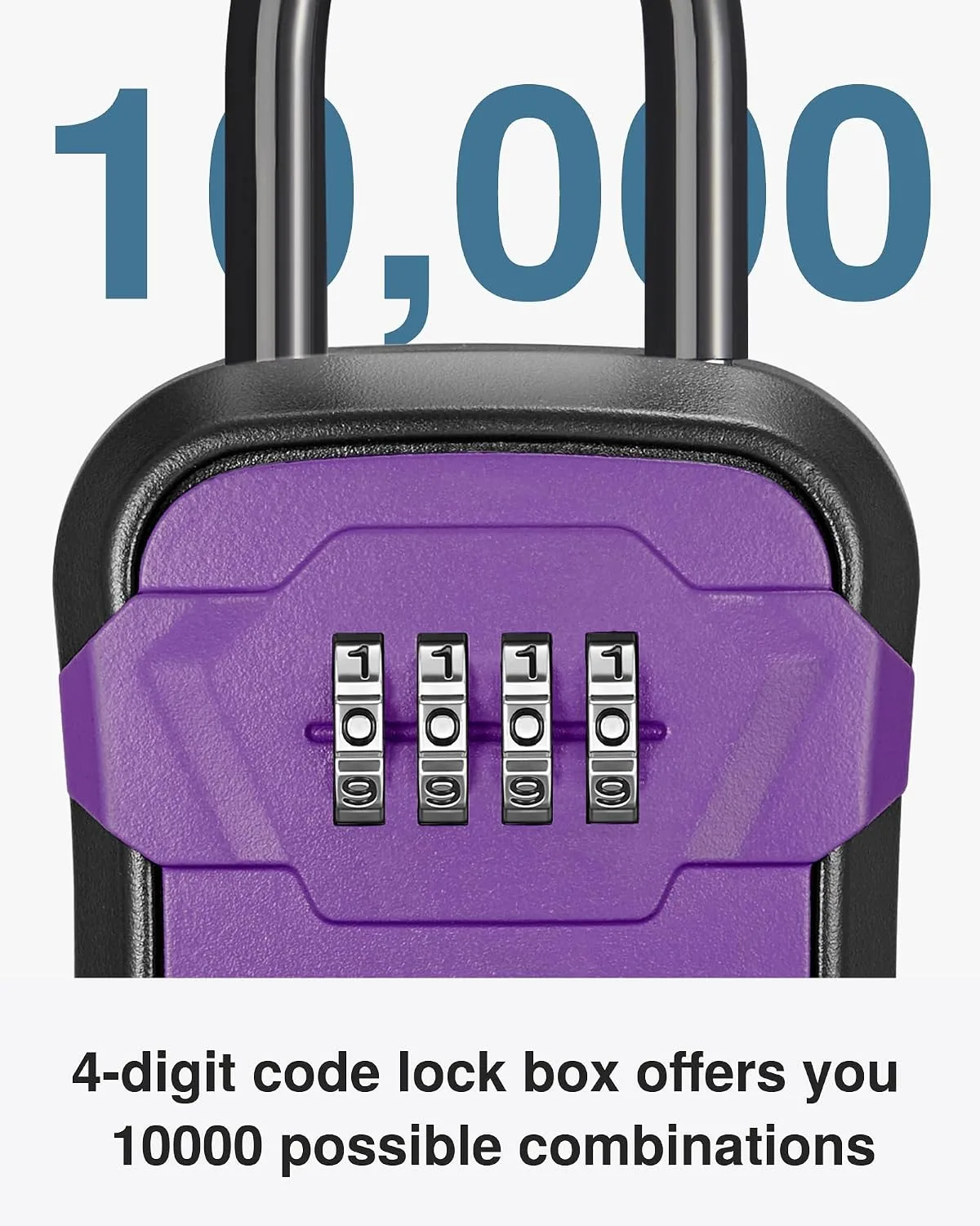 Puroma Key Lock Box for House Keys Combination Lockbox with Code, 1 Purple
