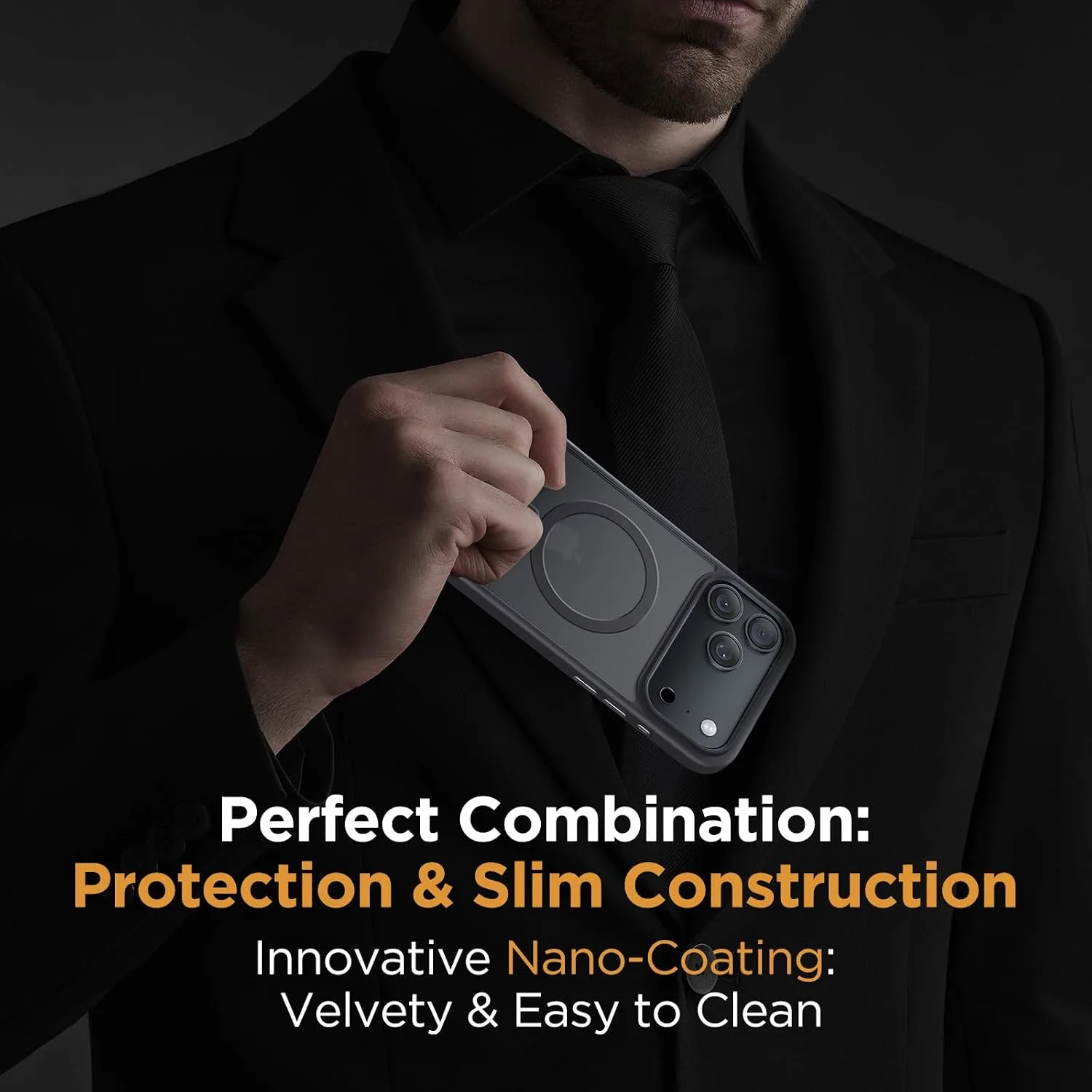 Miracase Magnetic for iPhone 18 Pro Case 6.3", Translucent Matte, Deep Gray