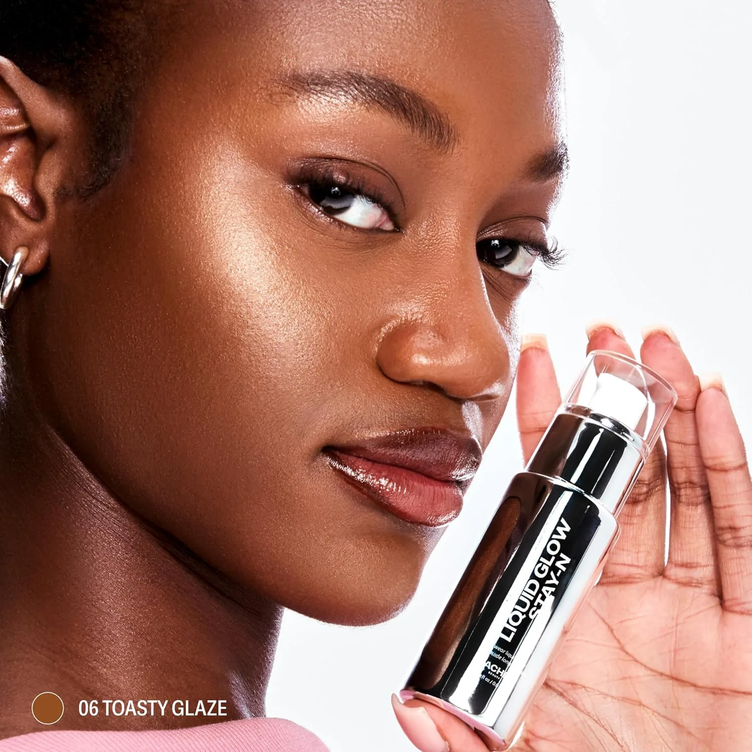 Sacheu Liquid Glow STAY-N Highlighter, Illuminator & Bronzer, Toasty Glaze