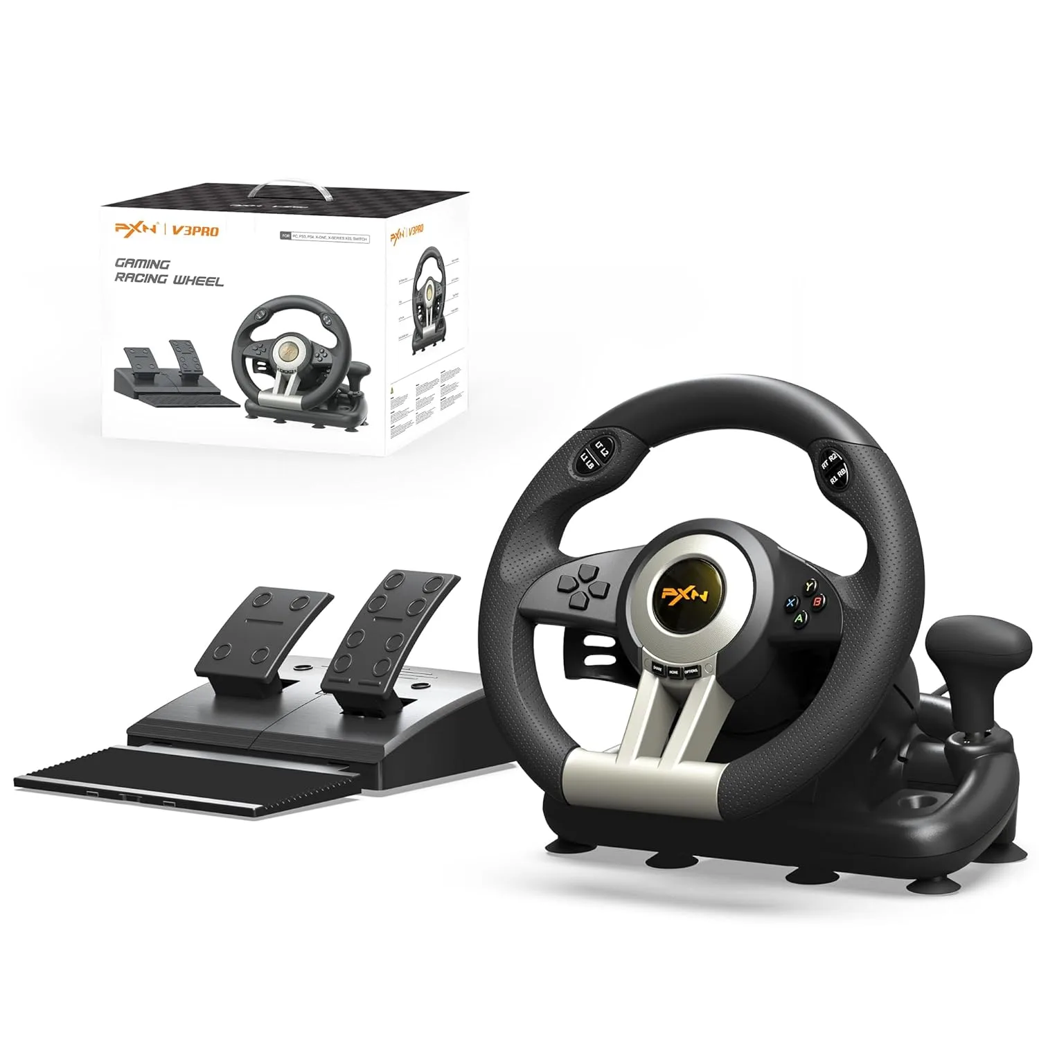 PXN V3 Pro Gaming Steering Wheel with Pedals