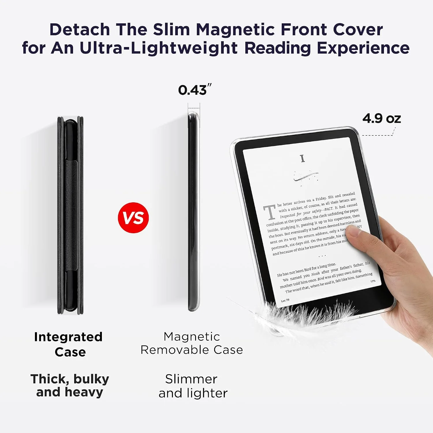 SESENSE Magnetic Case for 7'' Kindle Paperwhite 12th Gen 2024 & Colorsoft