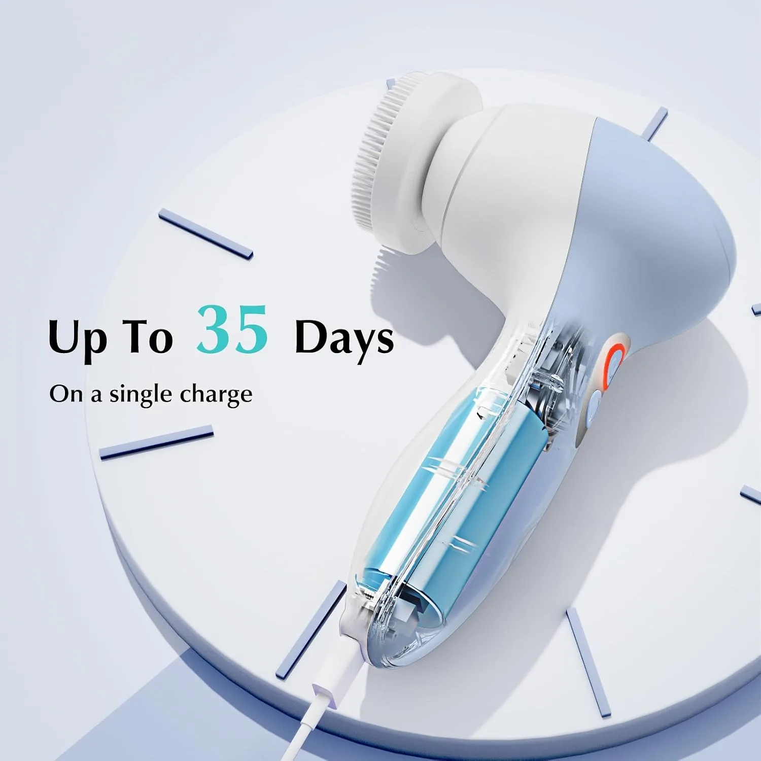 COSLUS FBX04 Facial Cleansing Brush Scrubber, 3-in-1 Bi‑Directional Spin